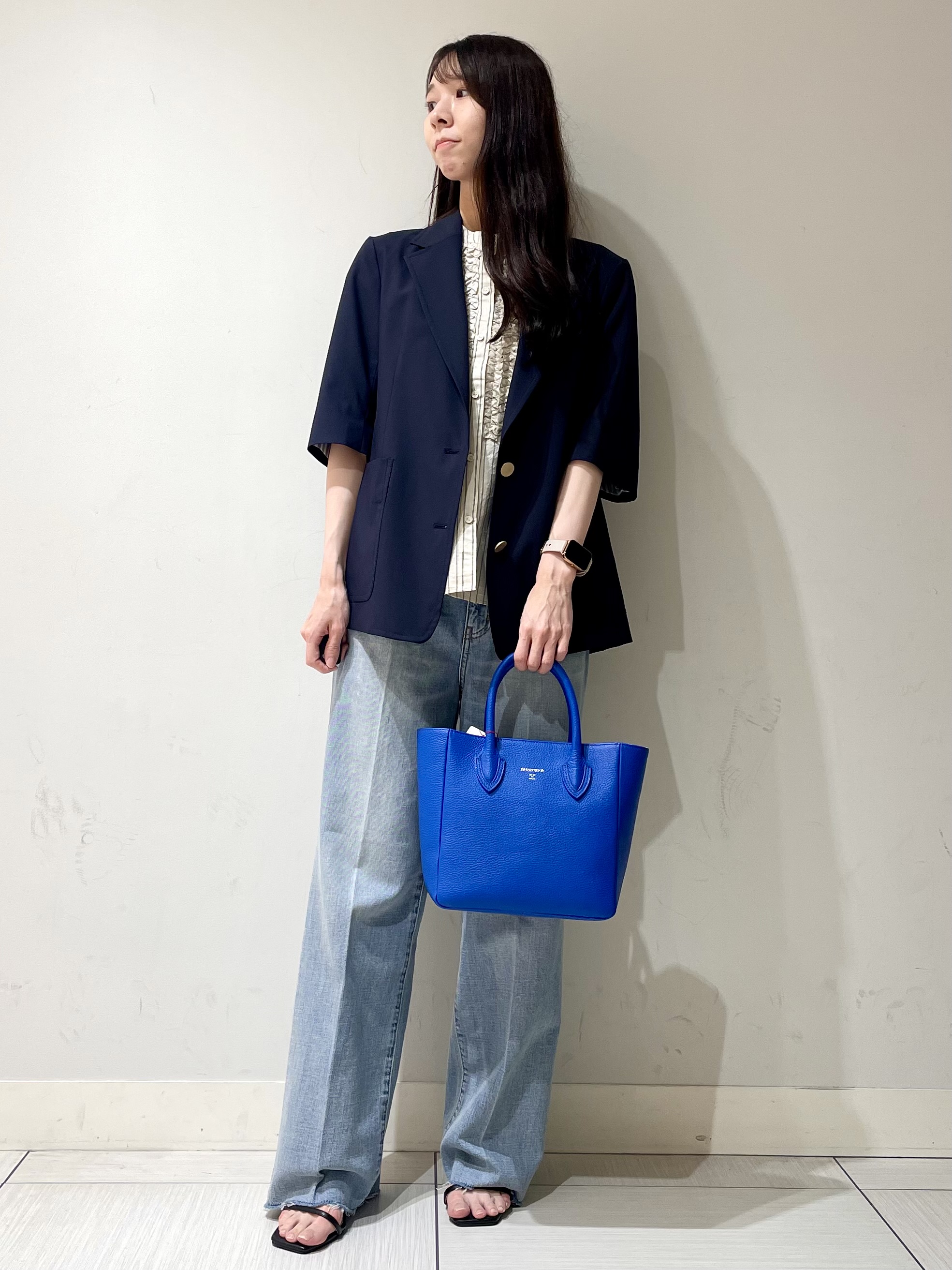 ことさんの「DRESSTERIOR｜【接触冷感/セットアップ可】 2WAYストレッチスリークオータージャケット」を使ったコーディネート