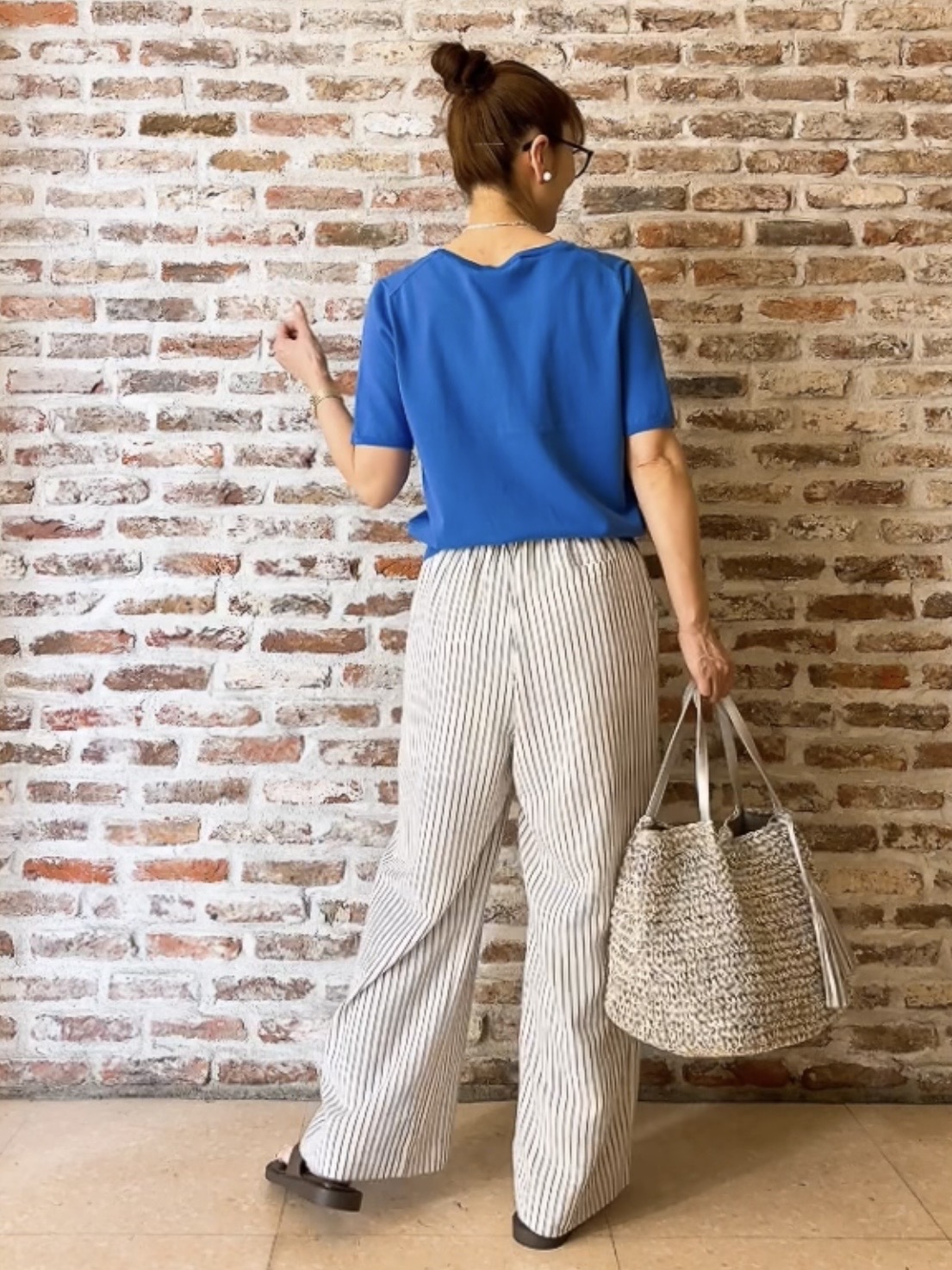 Yasucoさんの「Dessin｜【9色展開/接触冷感/UVカット】ドライタッチサマーニットT」を使ったコーディネート