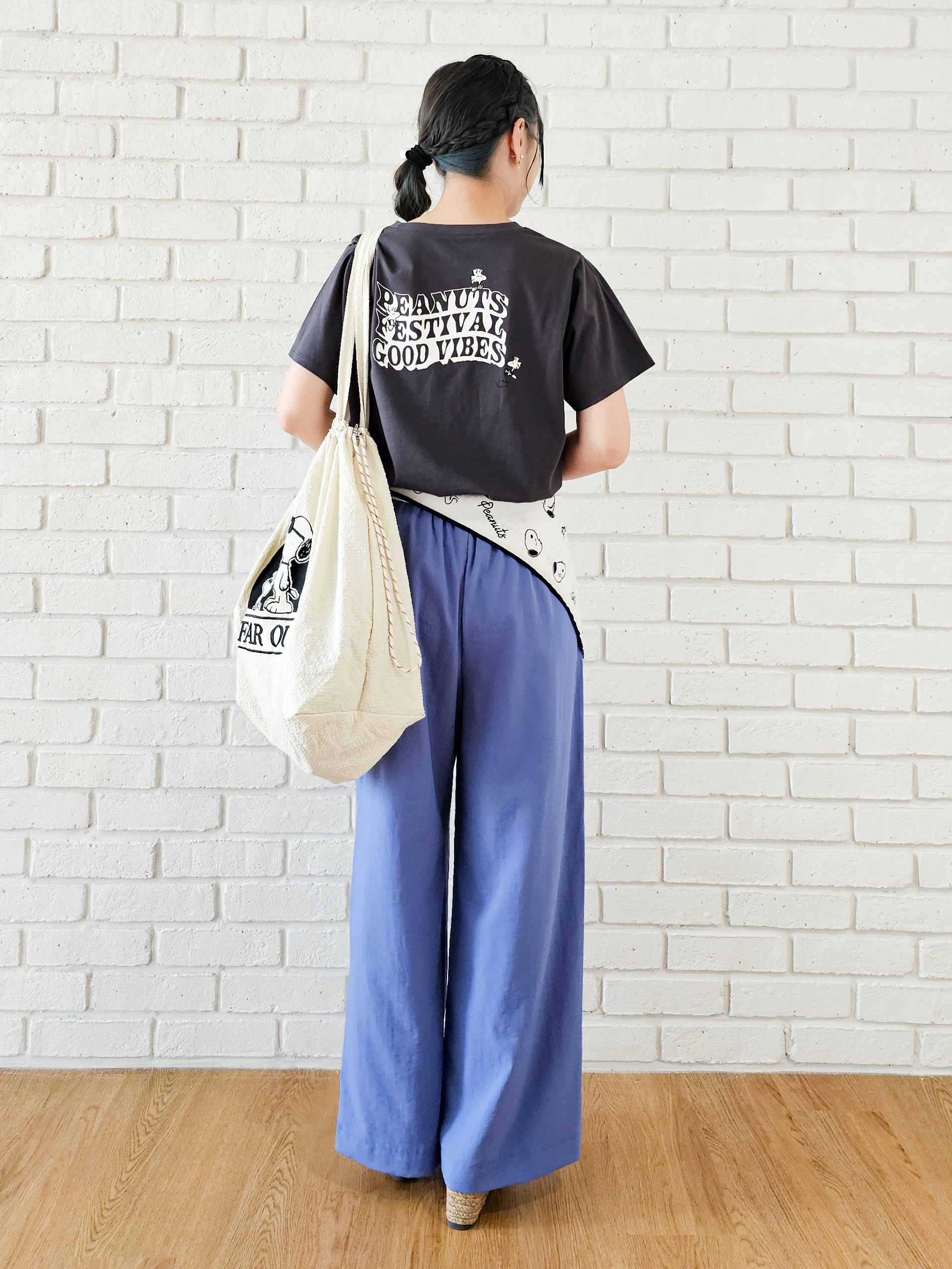 ゆゆさんの「SHOO･LA･RUE｜【PEANUTS】ひんやりプリントTシャツ」を使ったコーディネート