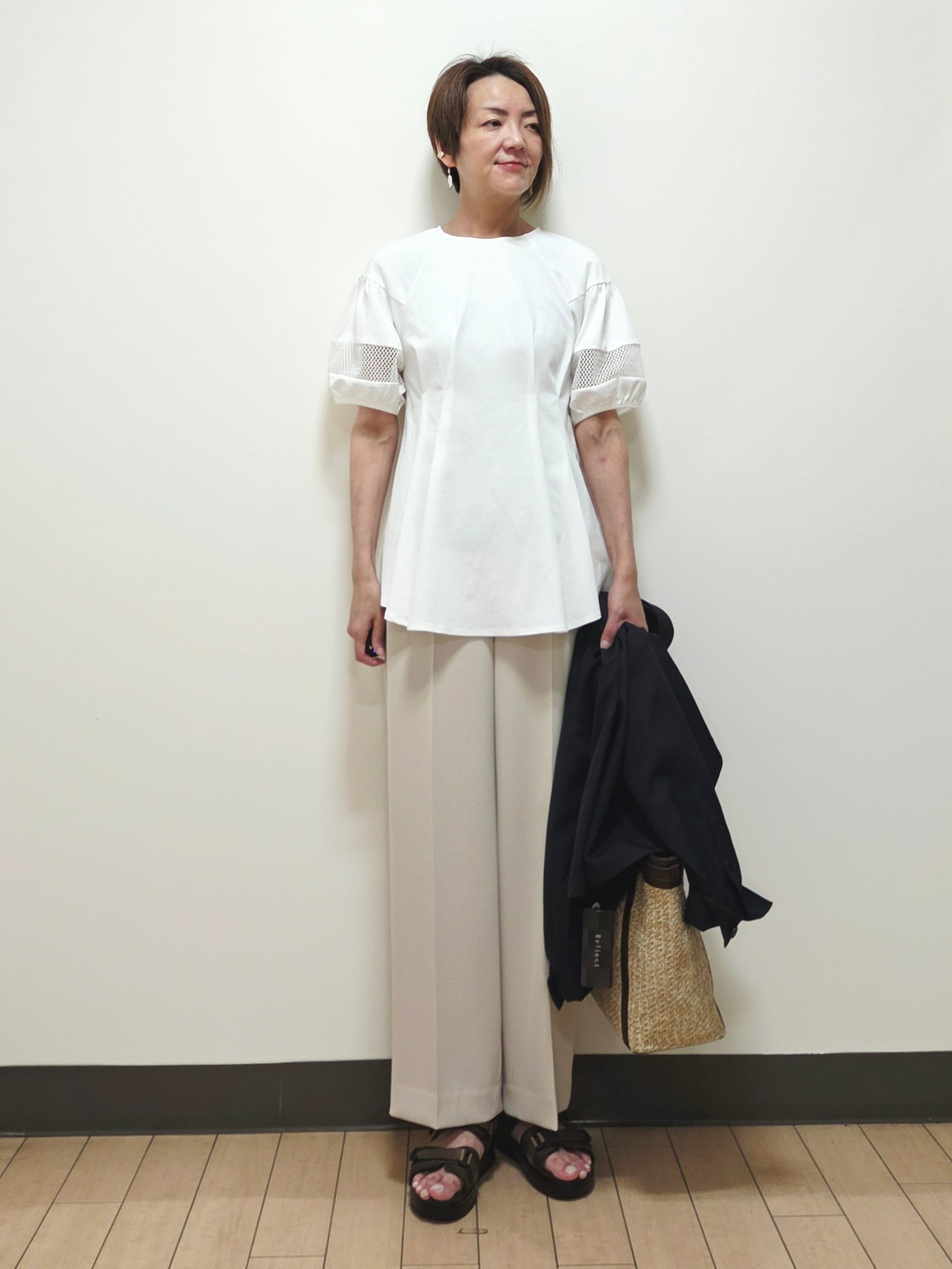 yuuさんの「Reflect｜リネンライクシャツブルゾン」を使ったコーディネート