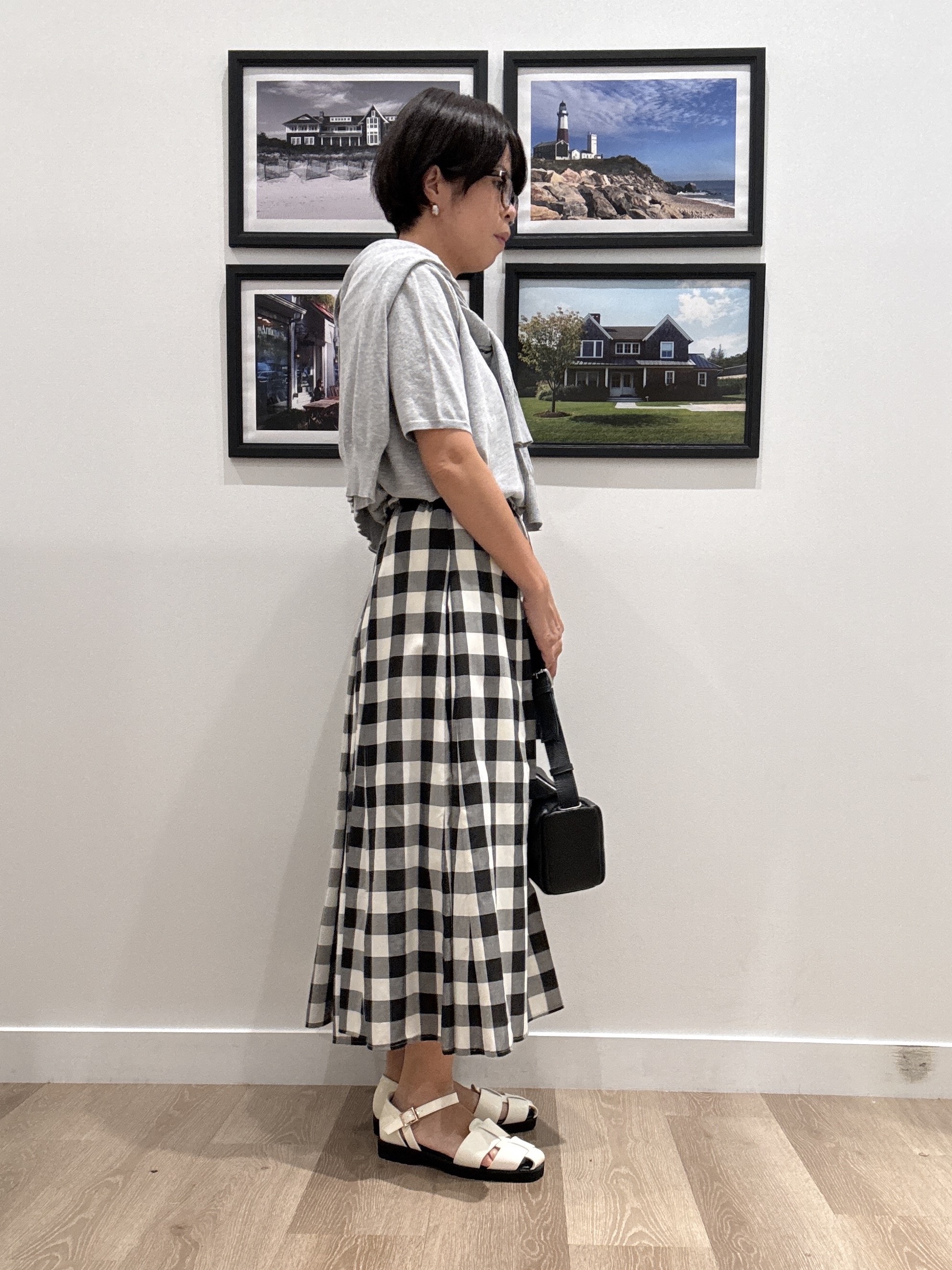 Naoさんの「Dessin｜【9色展開/接触冷感/UVカット】ドライタッチサマーニットT」を使ったコーディネート