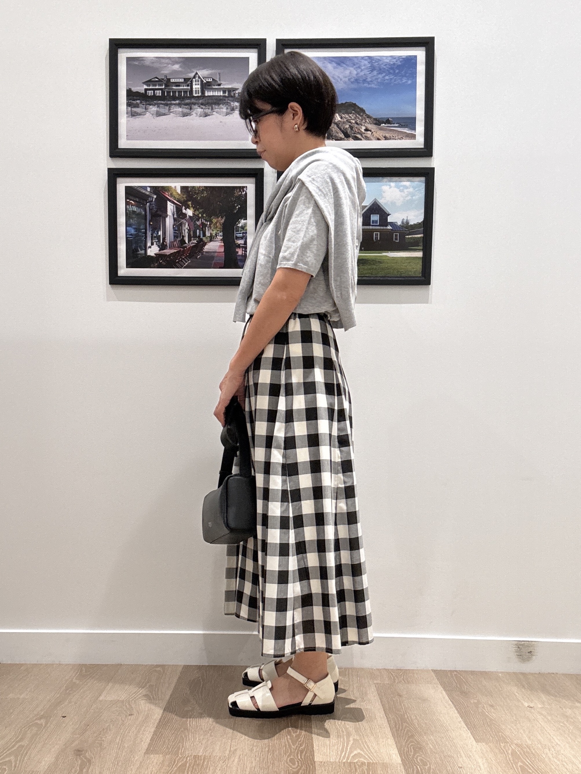 Naoさんの「Dessin｜【9色展開/接触冷感/UVカット】ドライタッチサマーニットT」を使ったコーディネート