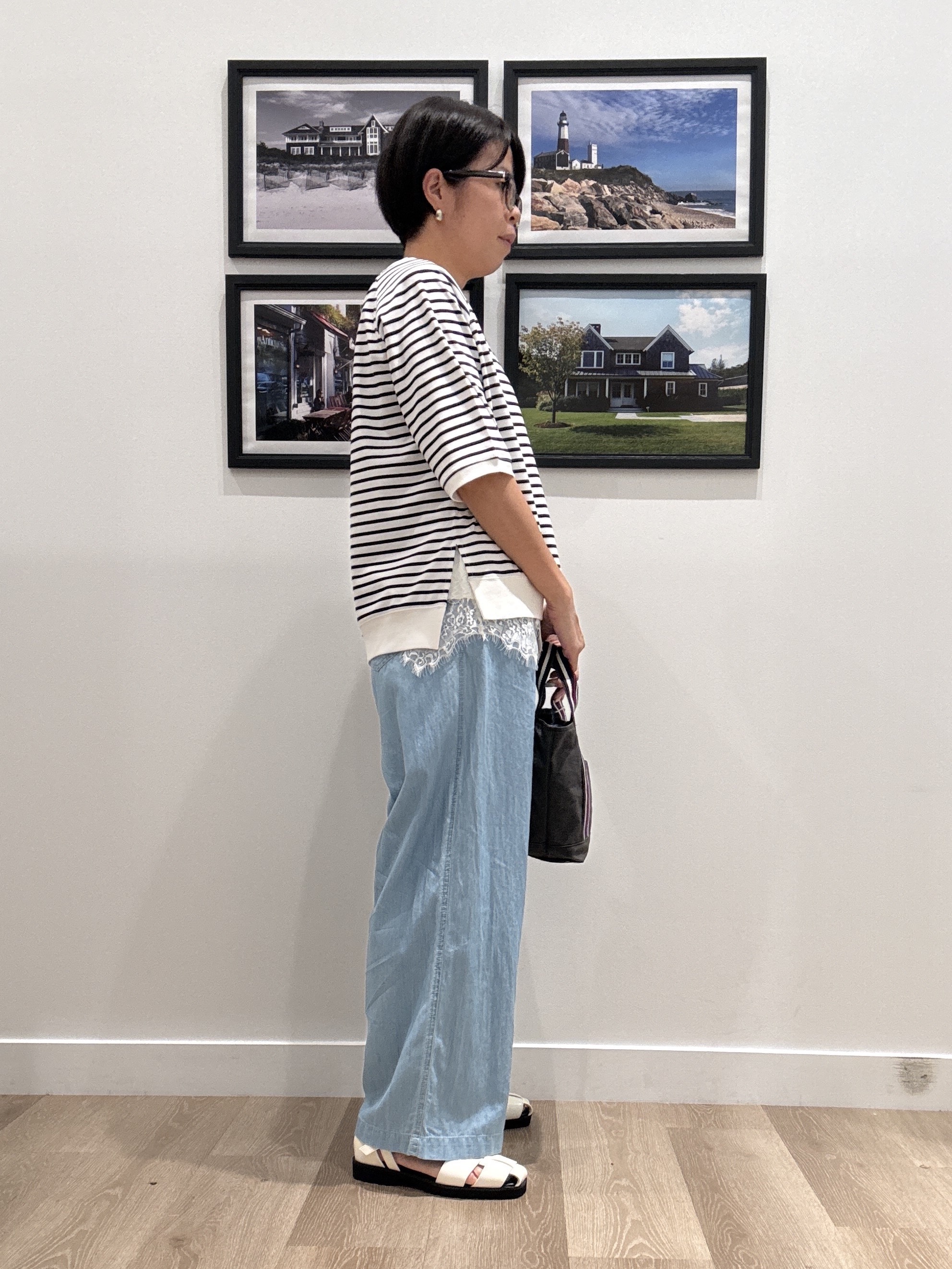 Naoさんの「Dessin｜【UVカット/接触冷感】フォルムカットソー5分袖」を使ったコーディネート
