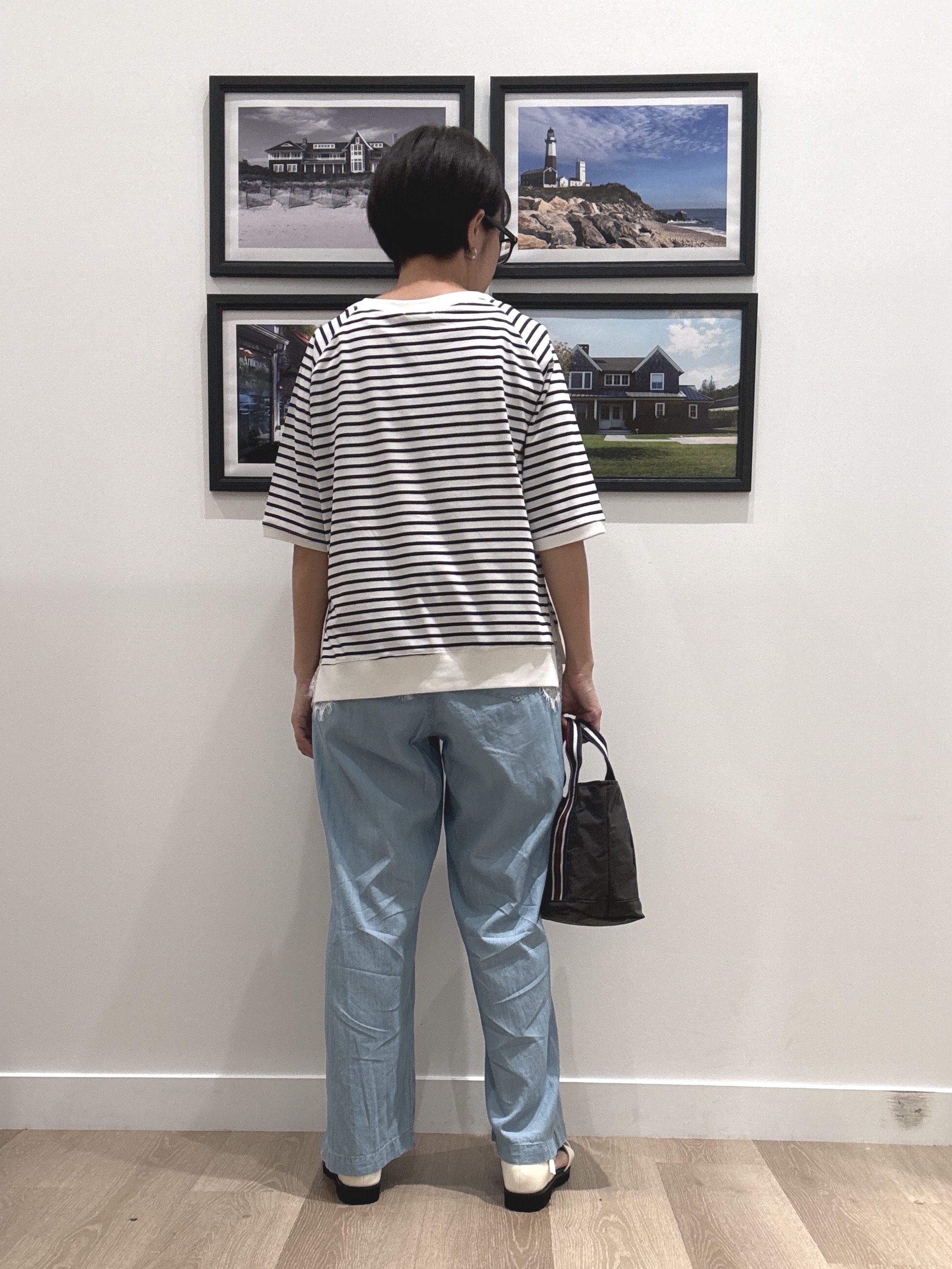 Naoさんの「Dessin｜【UVカット/接触冷感】フォルムカットソー5分袖」を使ったコーディネート