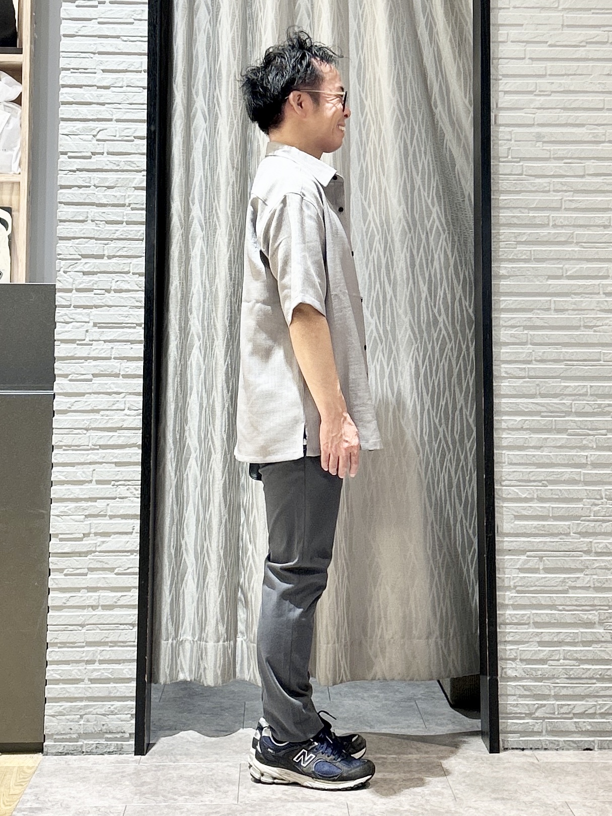 KENJI Iさんの「THE SHOP TK｜【LINO FINE】 リネンライク半袖シャツ UVカット／イージーケア／吸水速乾／洗濯機OK／セッ」を使ったコーディネート