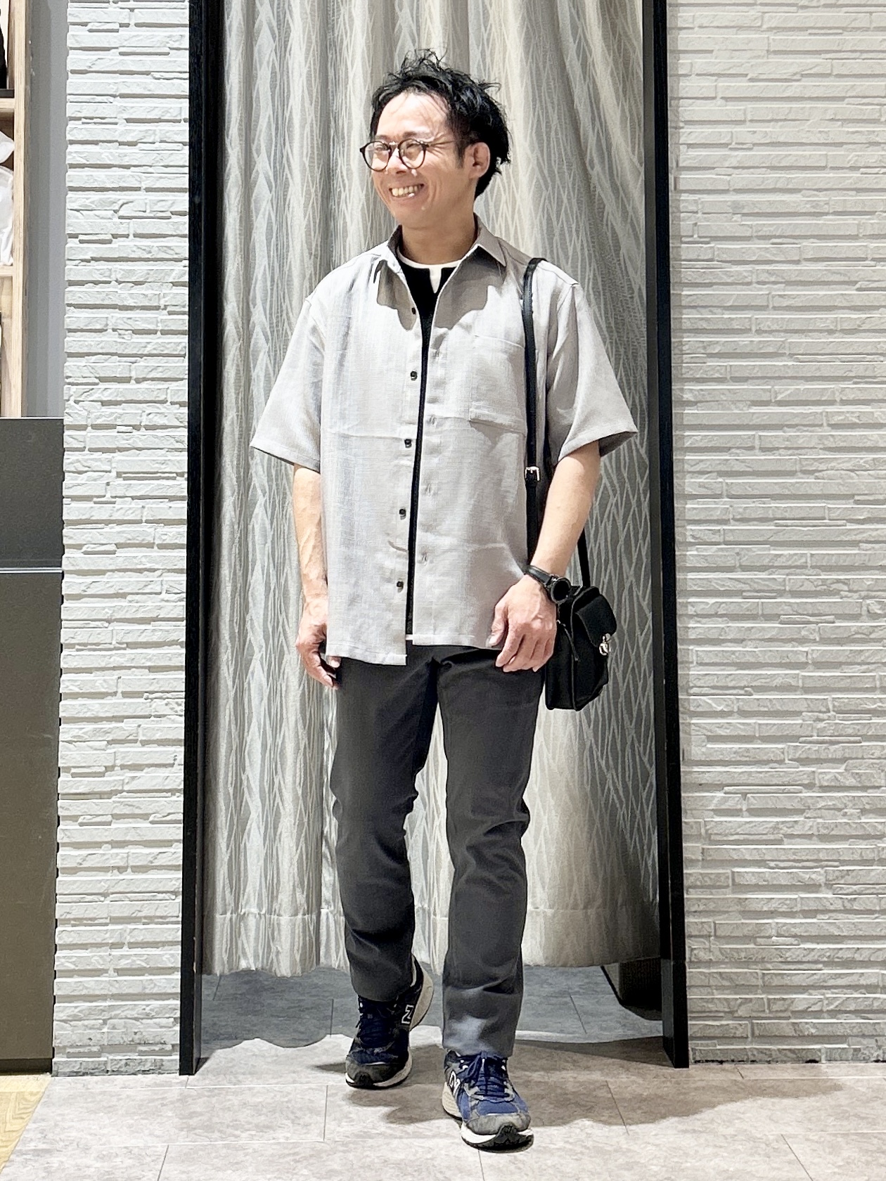 KENJI Iさんの「THE SHOP TK｜【LINO FINE】 リネンライク半袖シャツ UVカット／イージーケア／吸水速乾／洗濯機OK／セッ」を使ったコーディネート