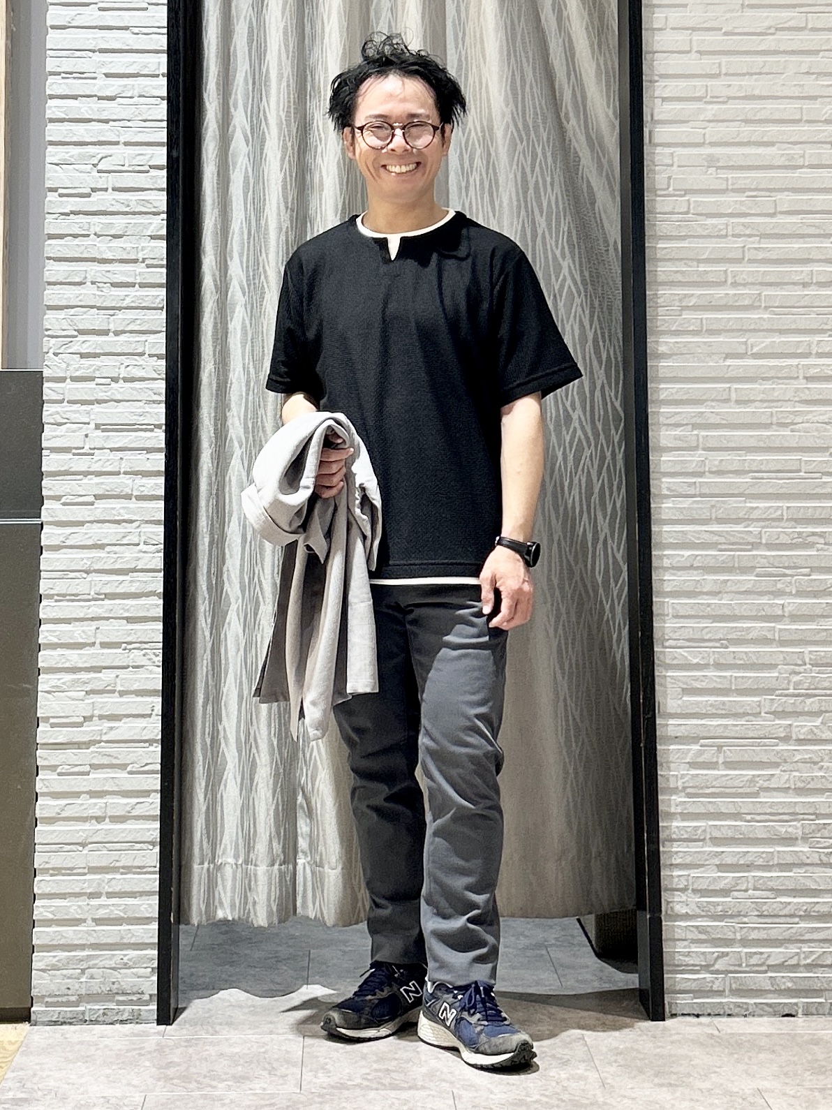 KENJI Iさんの「THE SHOP TK｜【LINO FINE】 リネンライク半袖シャツ UVカット／イージーケア／吸水速乾／洗濯機OK／セッ」を使ったコーディネート