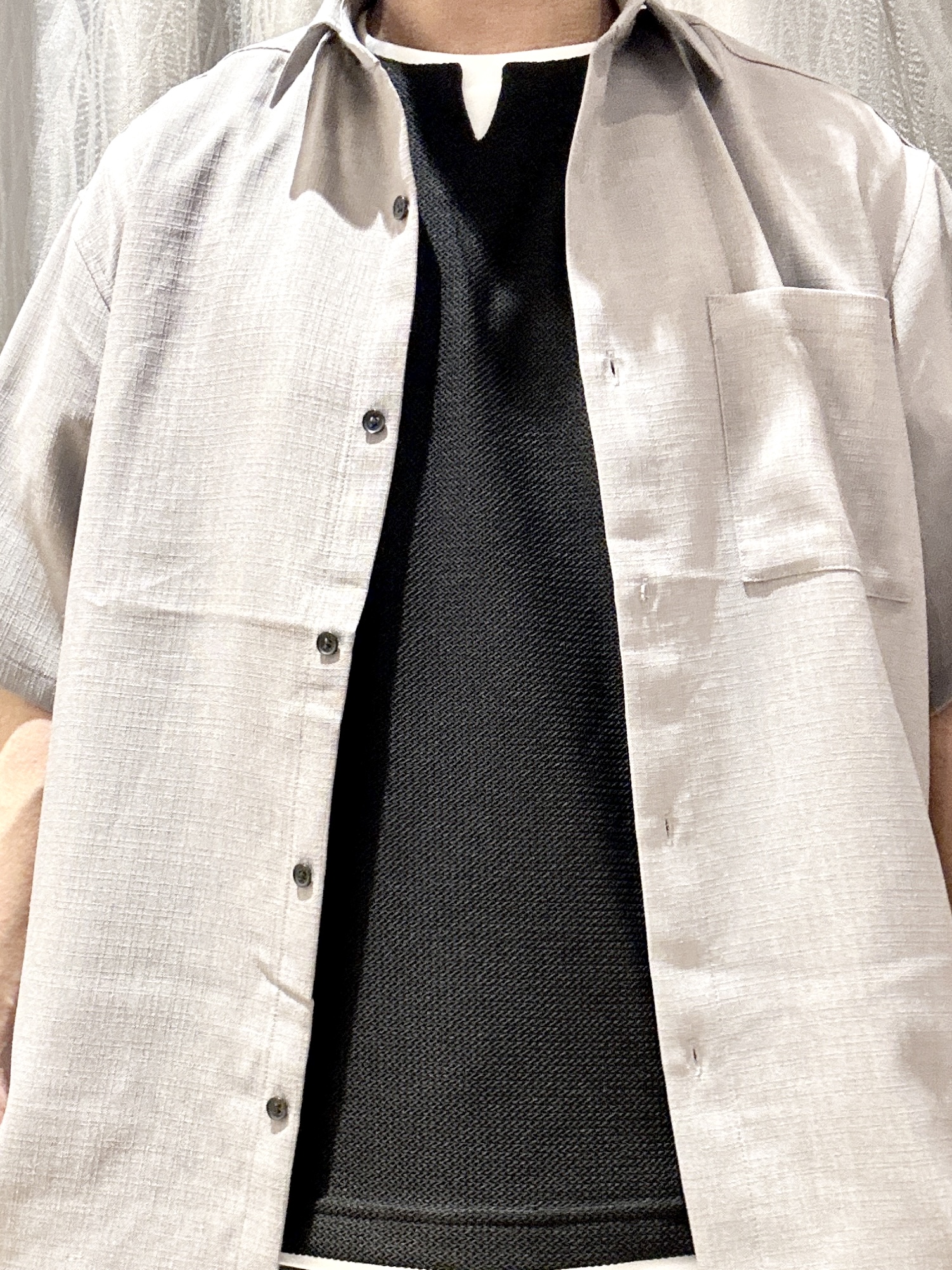 KENJI Iさんの「THE SHOP TK｜【LINO FINE】 リネンライク半袖シャツ UVカット／イージーケア／吸水速乾／洗濯機OK／セッ」を使ったコーディネート