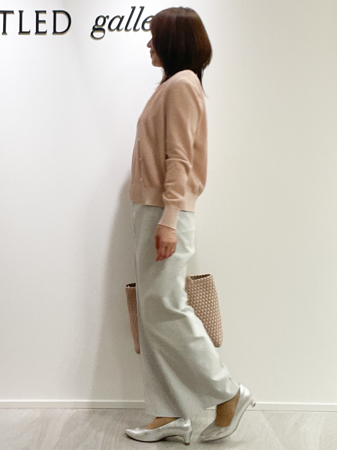 めいさんの「UNTITLED｜【アンサンブル可】ラメ混クルーネックカーディガン」を使ったコーディネート