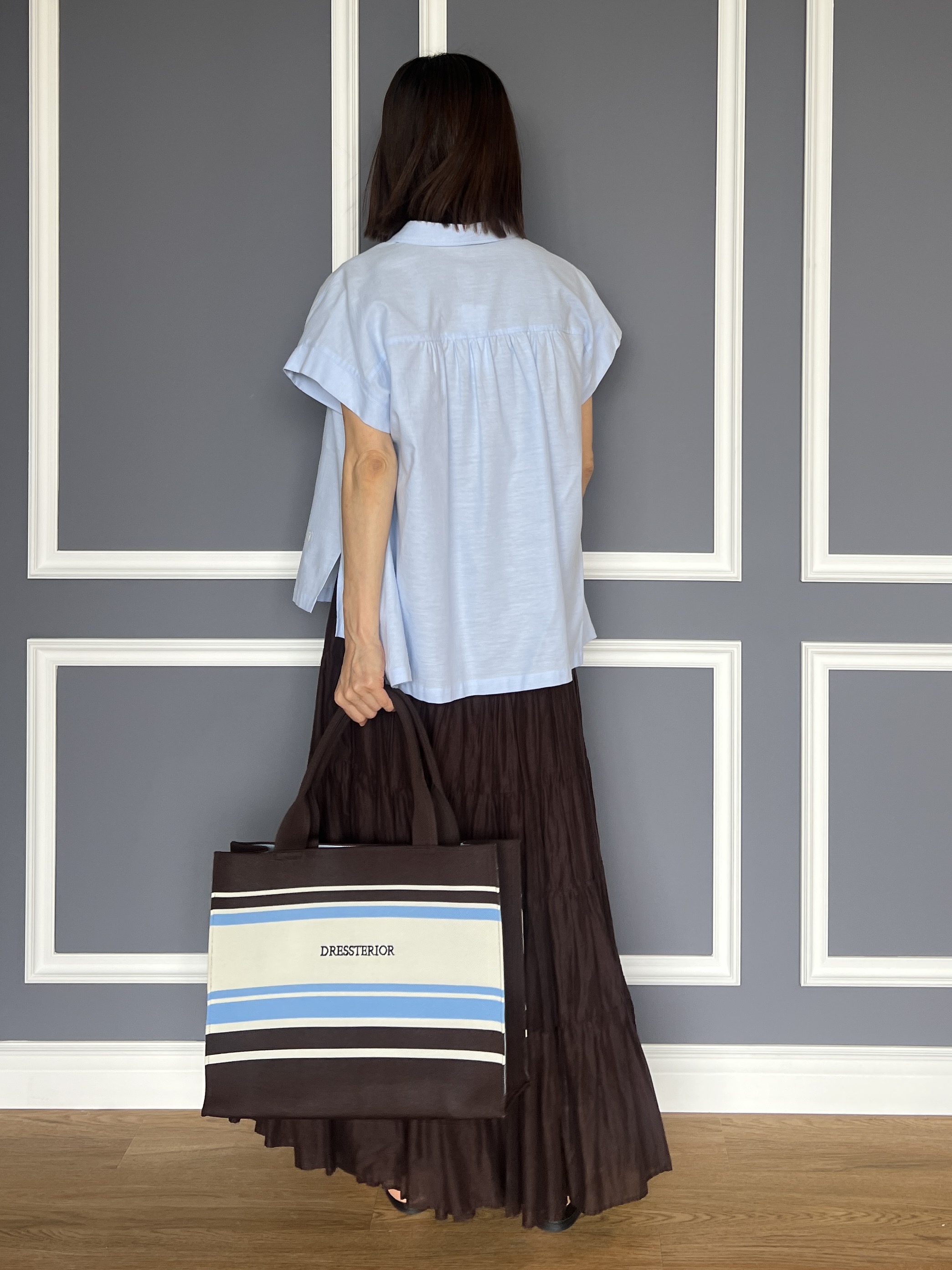 misaさんの「DRESSTERIOR｜mica della valle（ミカデラヴァッレ）Stella ボストンバッグ」を使ったコーディネート