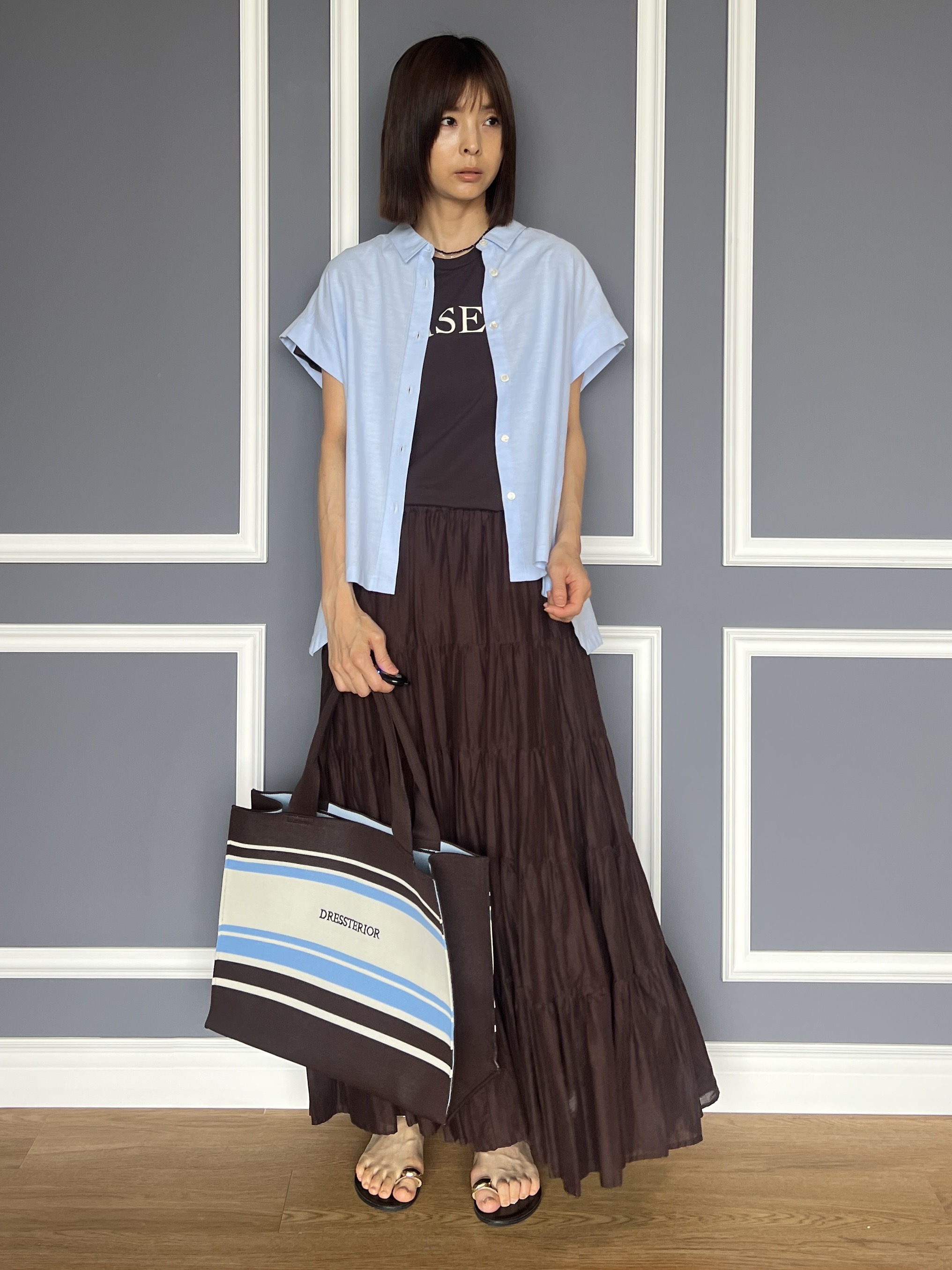 misaさんの「DRESSTERIOR｜mica della valle（ミカデラヴァッレ）Stella ボストンバッグ」を使ったコーディネート