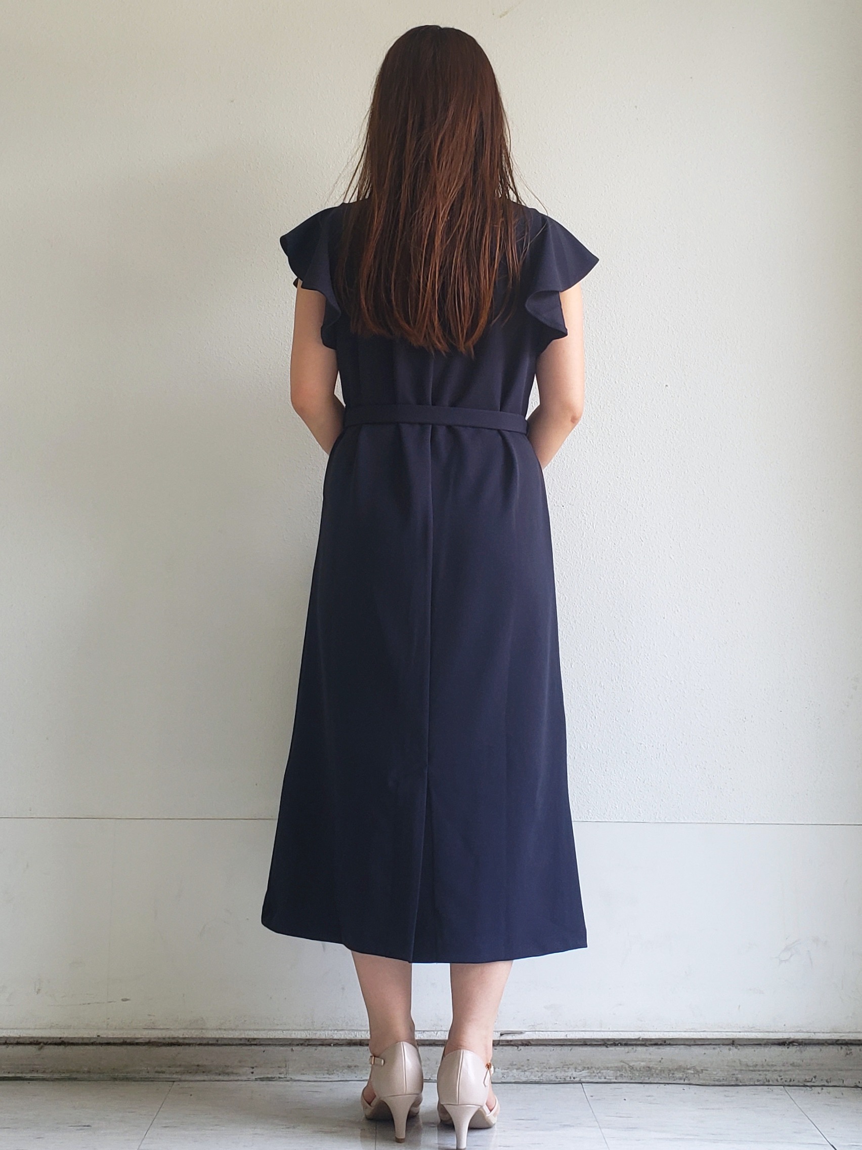 Riaさんの「index｜【接触冷感／吸水速乾】キーネックフレアスリーブワンピース《UV／洗濯機OK／ストレッチ》」を使ったコーディネート