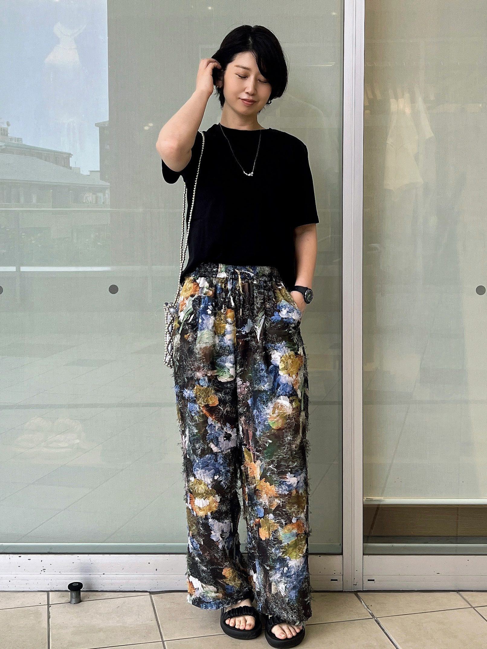 yo-koさんの「OPAQUE.CLIP｜ベーシックTシャツ／オーガニックコットン混【洗濯機OK】」を使ったコーディネート