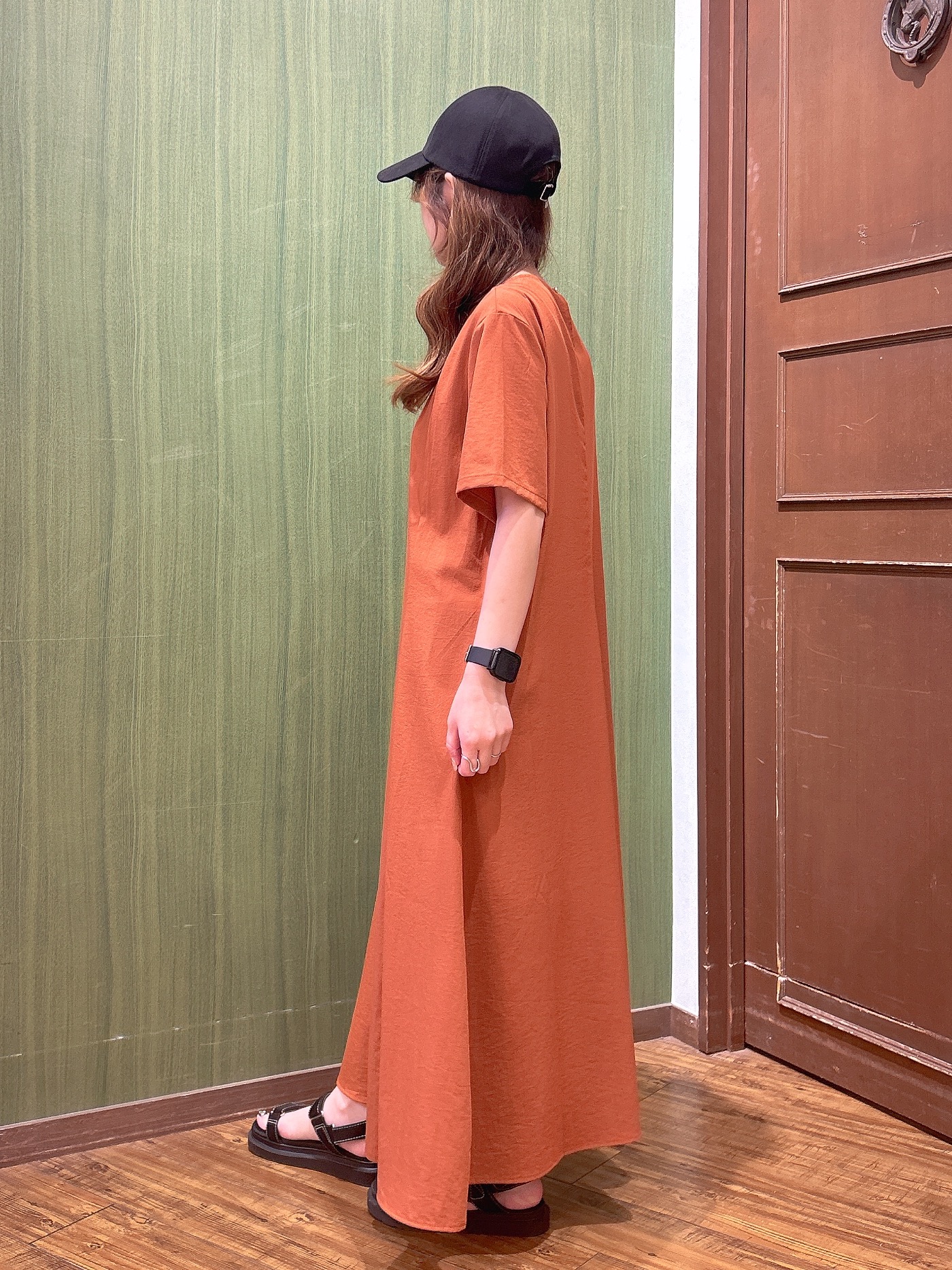 かおりさんの「SHOO･LA･RUE｜【S-LL/洗濯機可/セットアップ可】軽凛(かろりん) ひんやり切替ワンピース」を使ったコーディネート