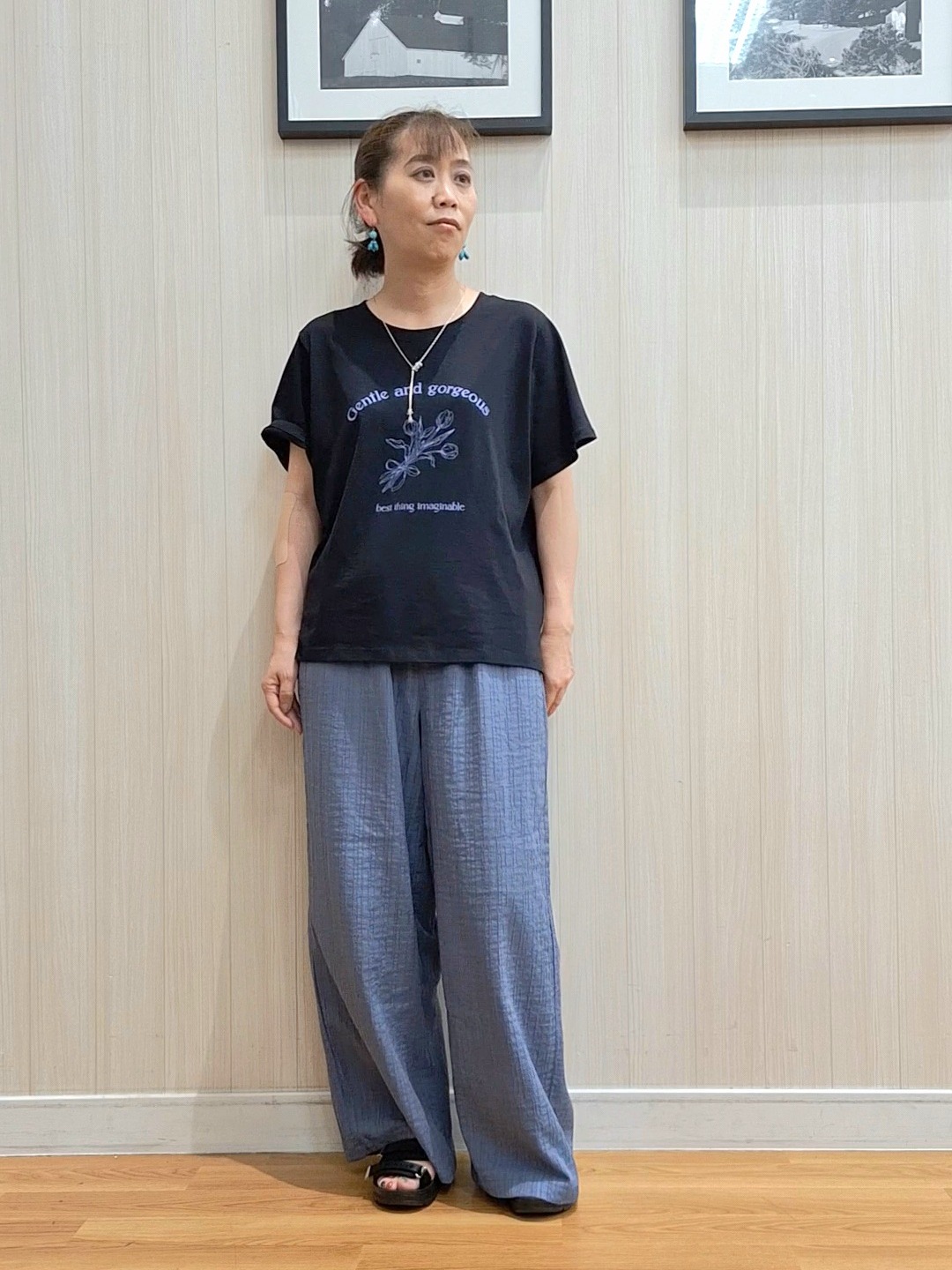 Saoさんの「SHOO･LA･RUE｜【洗濯機可】ダブルポケット 楊柳しぼしぼシアーシャツ」を使ったコーディネート