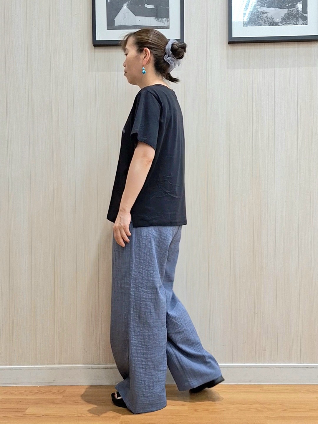 Saoさんの「SHOO･LA･RUE｜【洗濯機可】ダブルポケット 楊柳しぼしぼシアーシャツ」を使ったコーディネート