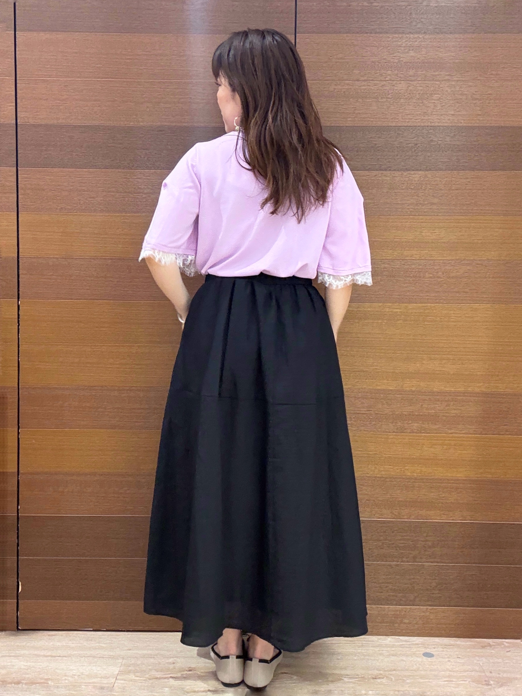 maichiさんの「OPAQUE.CLIP｜【遮熱性】袖口レース フレアスリーブニット《洗濯機OK／抗ピル》」を使ったコーディネート