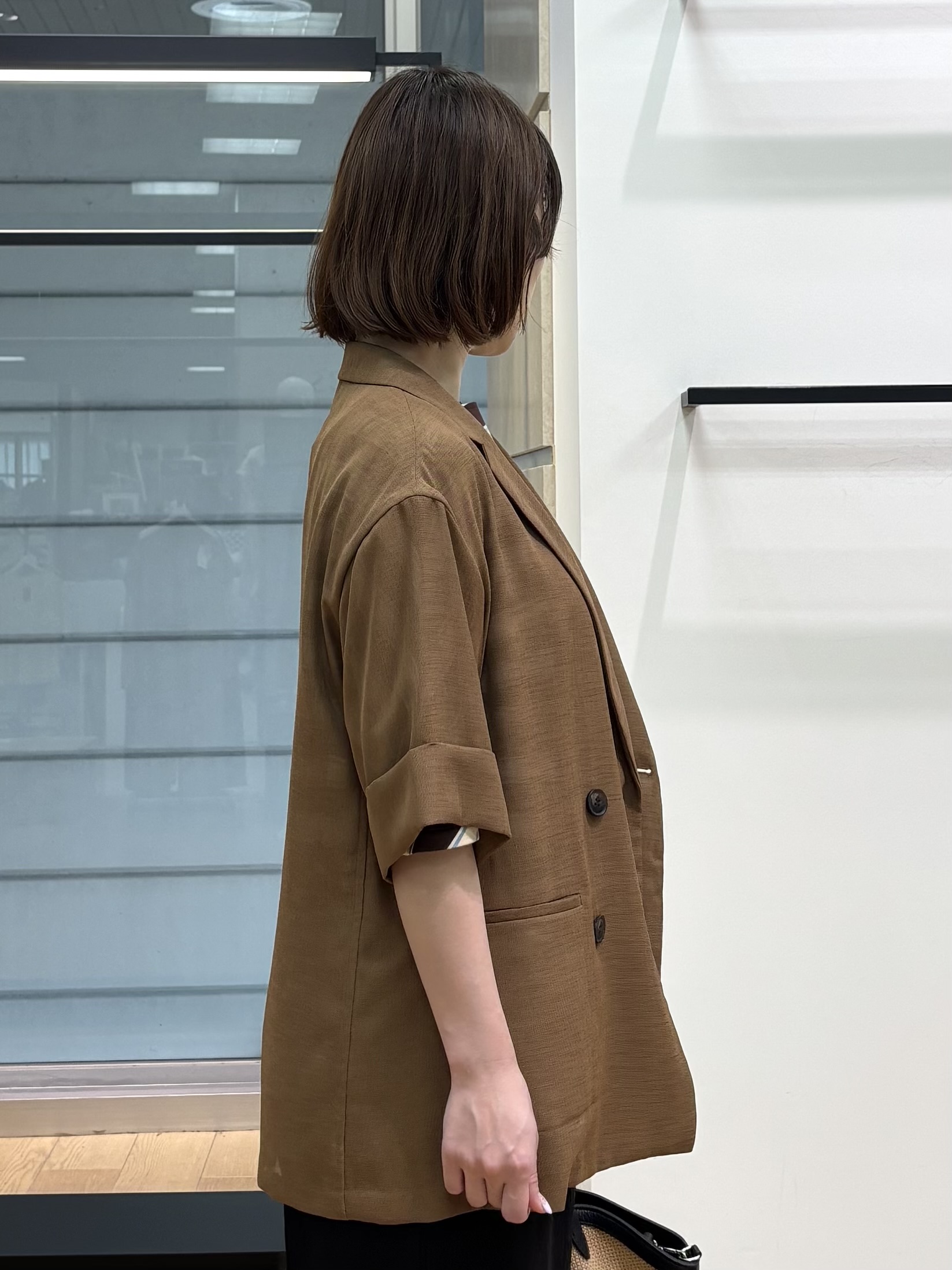 asamiさんの「INDIVI｜【体型カバー】ボーダードルマントップス」を使ったコーディネート