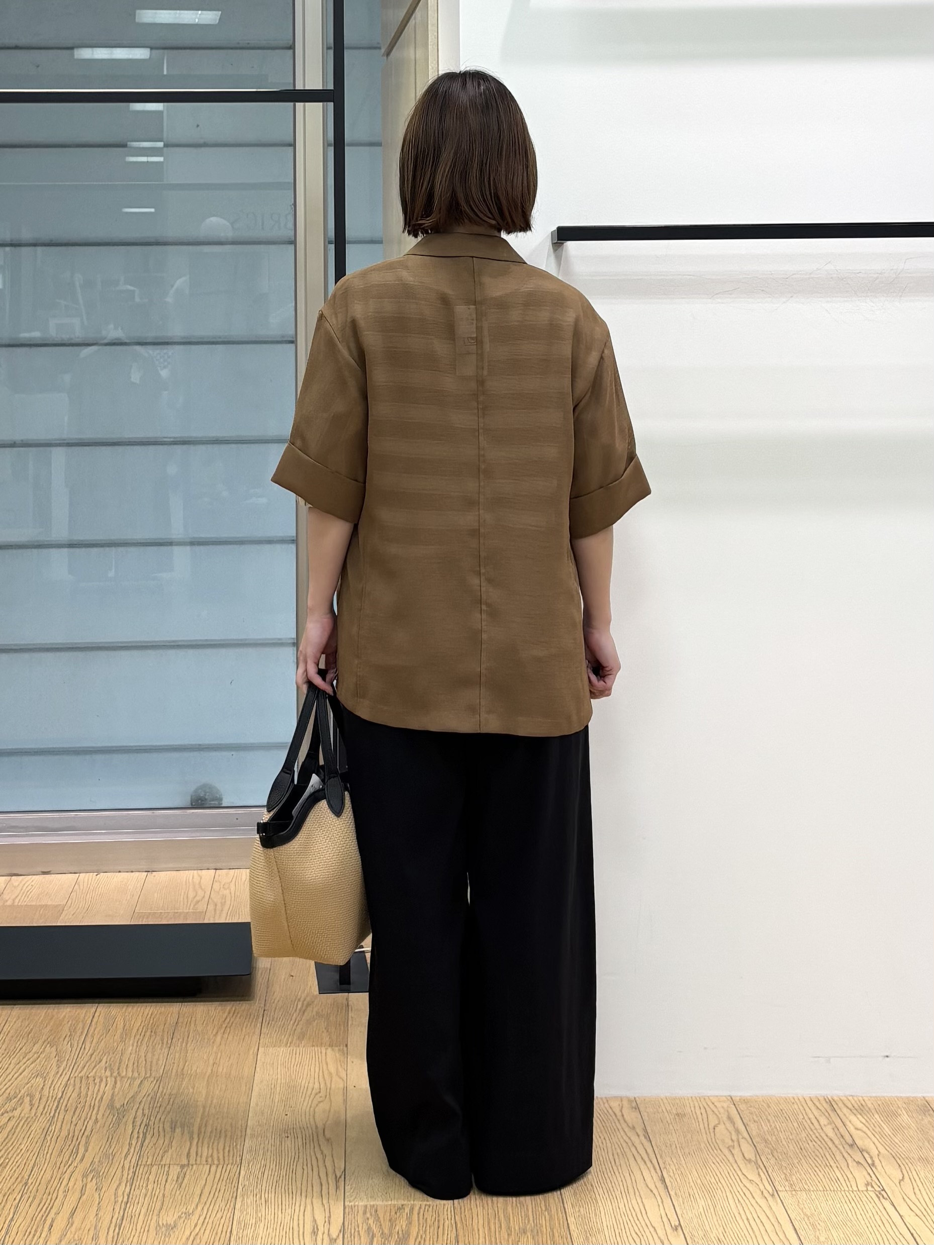asamiさんの「INDIVI｜【体型カバー】ボーダードルマントップス」を使ったコーディネート