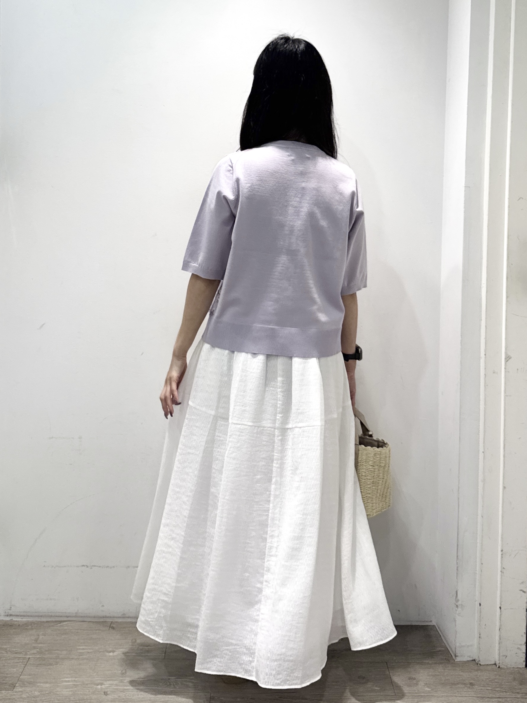 yuicciさんの「OPAQUE.CLIP｜フロントレースニットカーディガン【洗える】」を使ったコーディネート