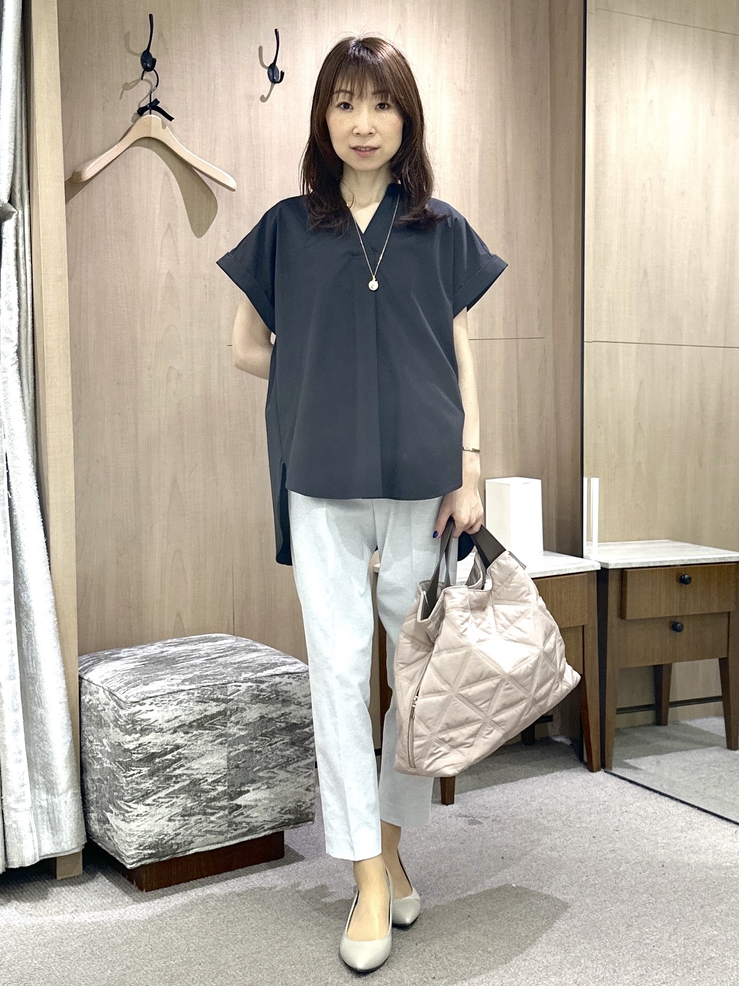 Miwaさんの「UNTITLED｜【多機能付き】バックプリーツデザインブラウス」を使ったコーディネート