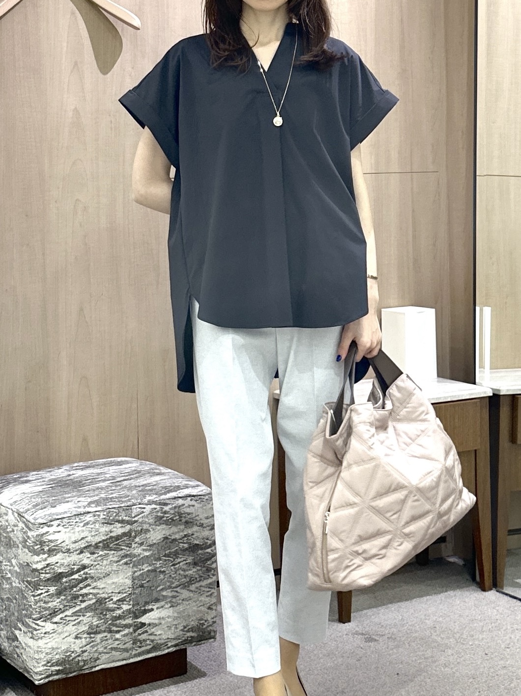 Miwaさんの「UNTITLED｜【多機能付き】バックプリーツデザインブラウス」を使ったコーディネート
