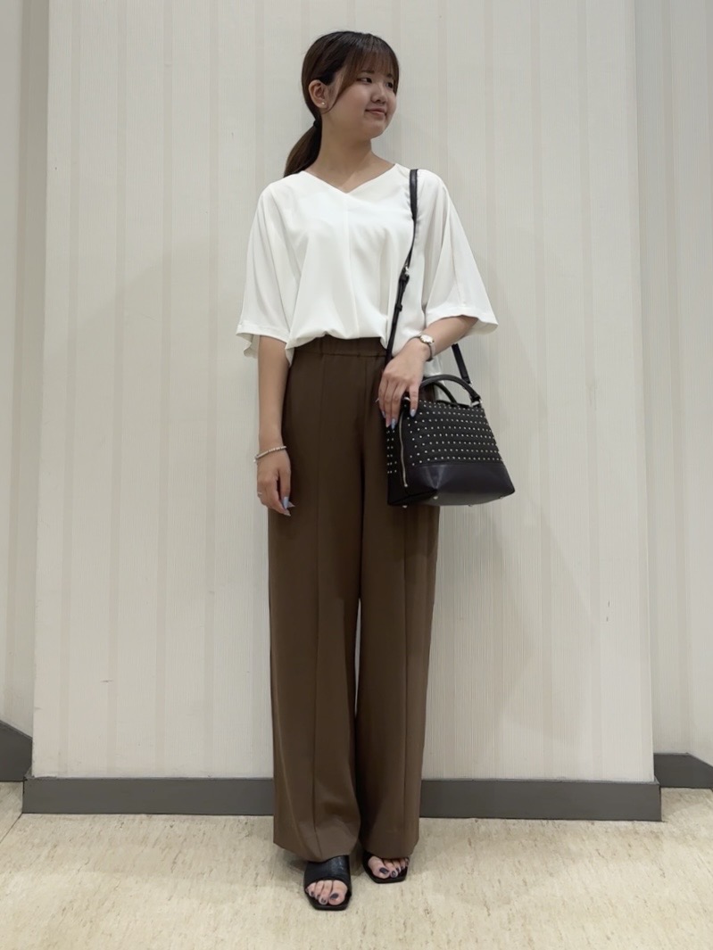ちひさんの「INDIVI｜【着る日傘】イージーワイドパンツ」を使ったコーディネート