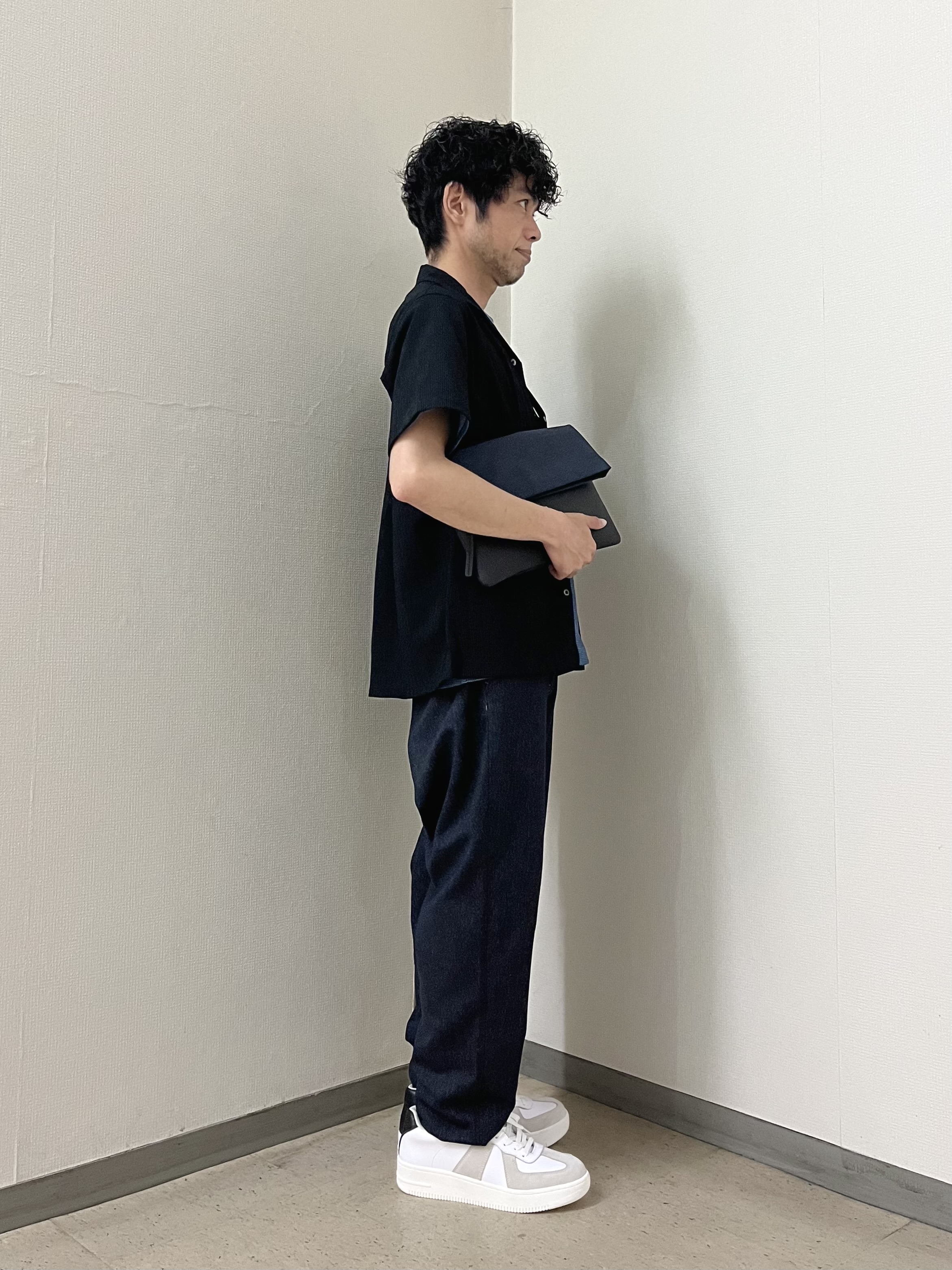 URAさんの「TAKEO KIKUCHI｜【通気性】トリコットサッカー オープンカラー シャツ」を使ったコーディネート