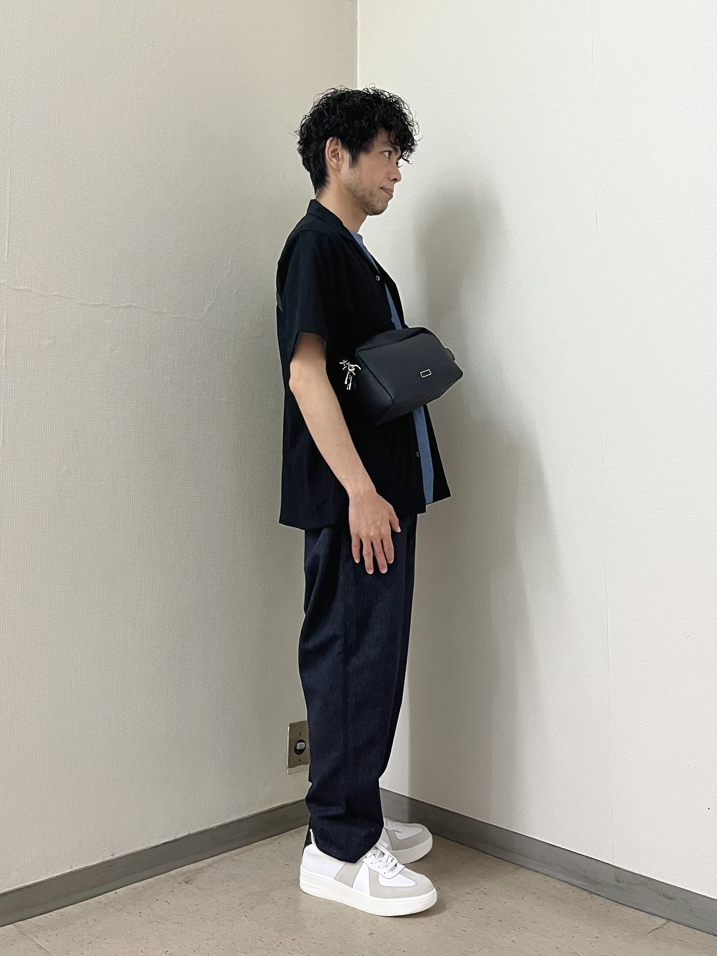 URAさんの「TAKEO KIKUCHI｜【通気性】トリコットサッカー オープンカラー シャツ」を使ったコーディネート