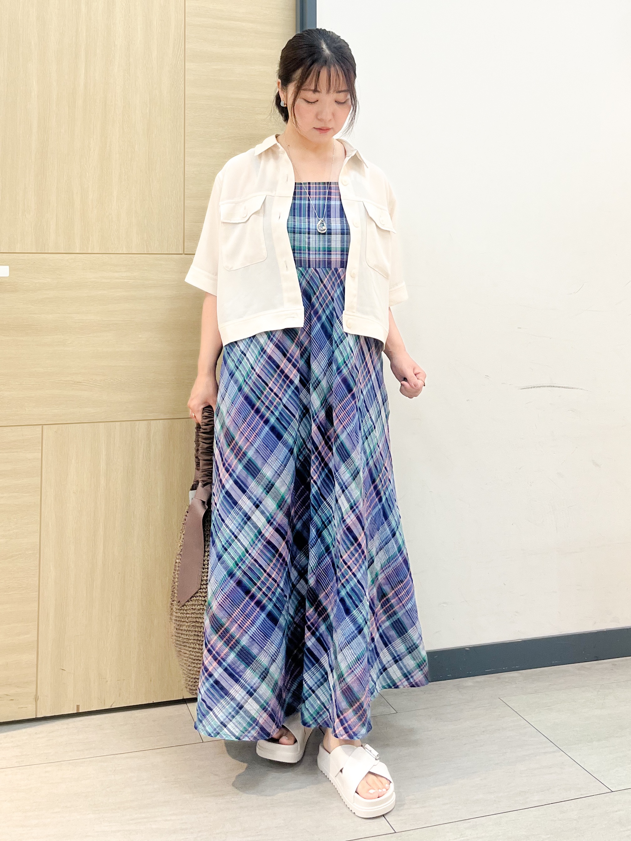 YOさんの「grove｜【吸水速乾・通気性・洗える】衿付きハーフジャケット」を使ったコーディネート