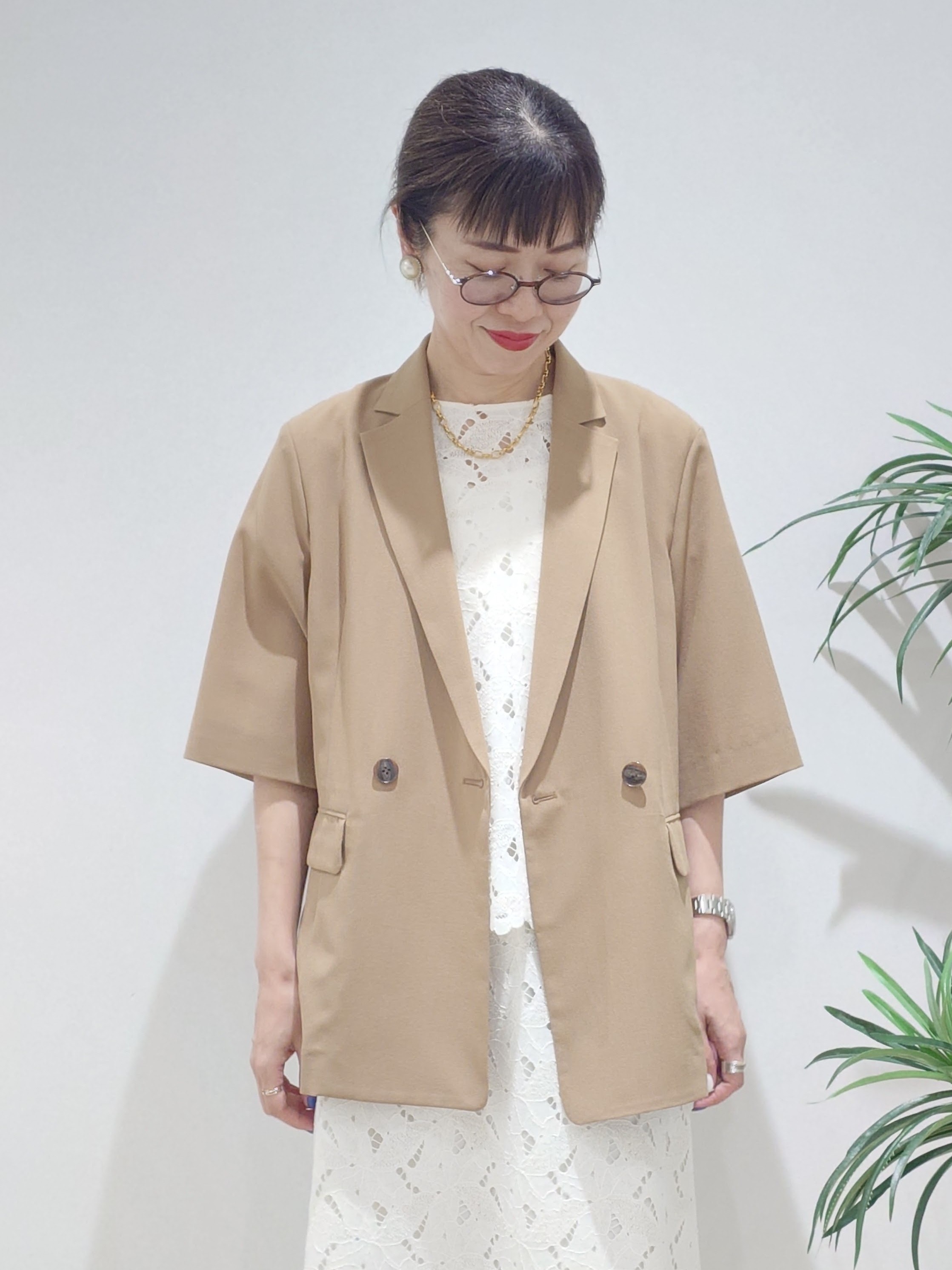 MUTSUKOさんの「UNTITLED｜【セットアップ可能】リーフレースブラウス」を使ったコーディネート