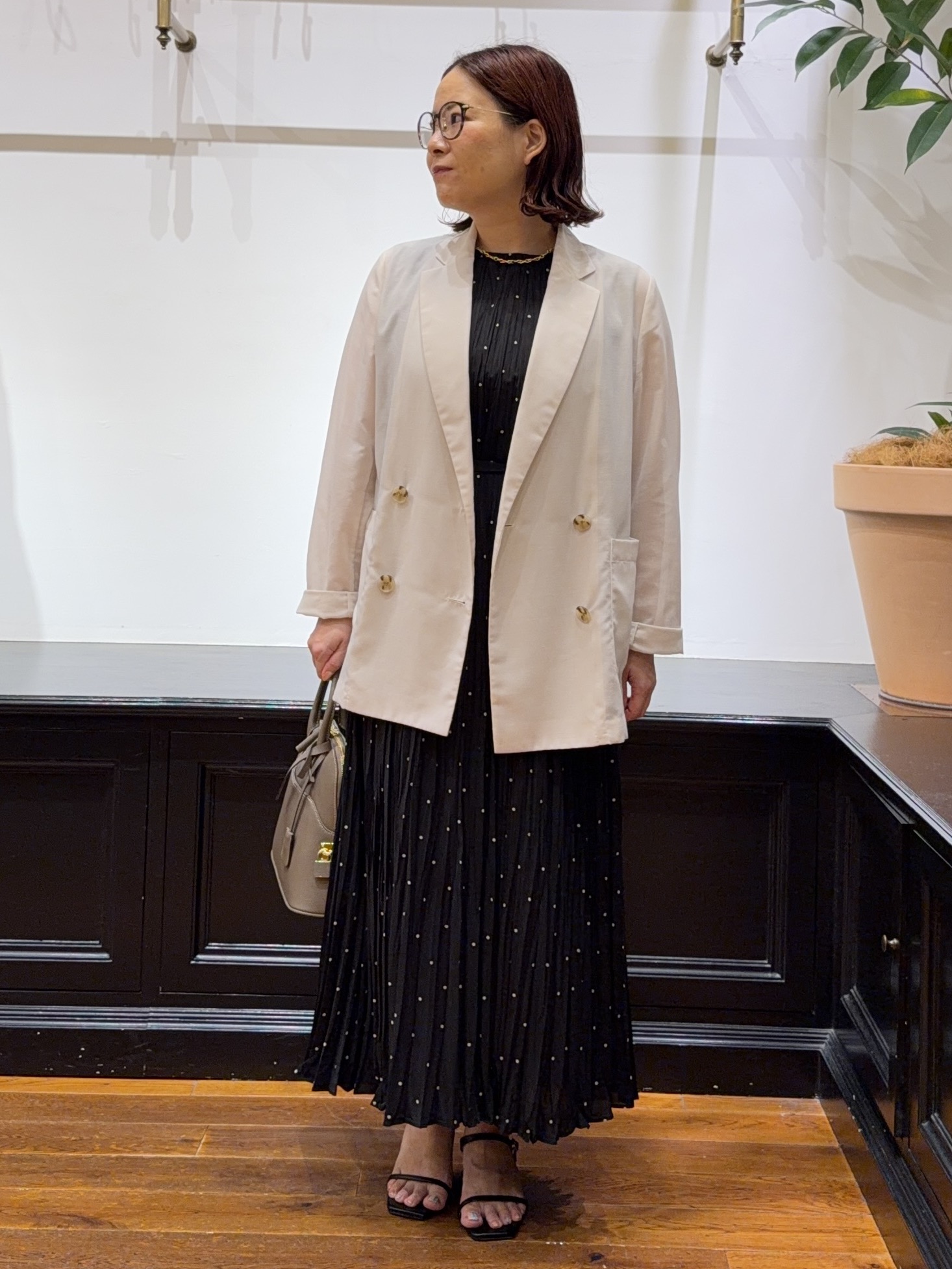 Asamiさんの「【接触冷感/防シワ機能/ウォッシャブル】クールタッチ リネンブレンドシアージャケット」を使ったコーディネート