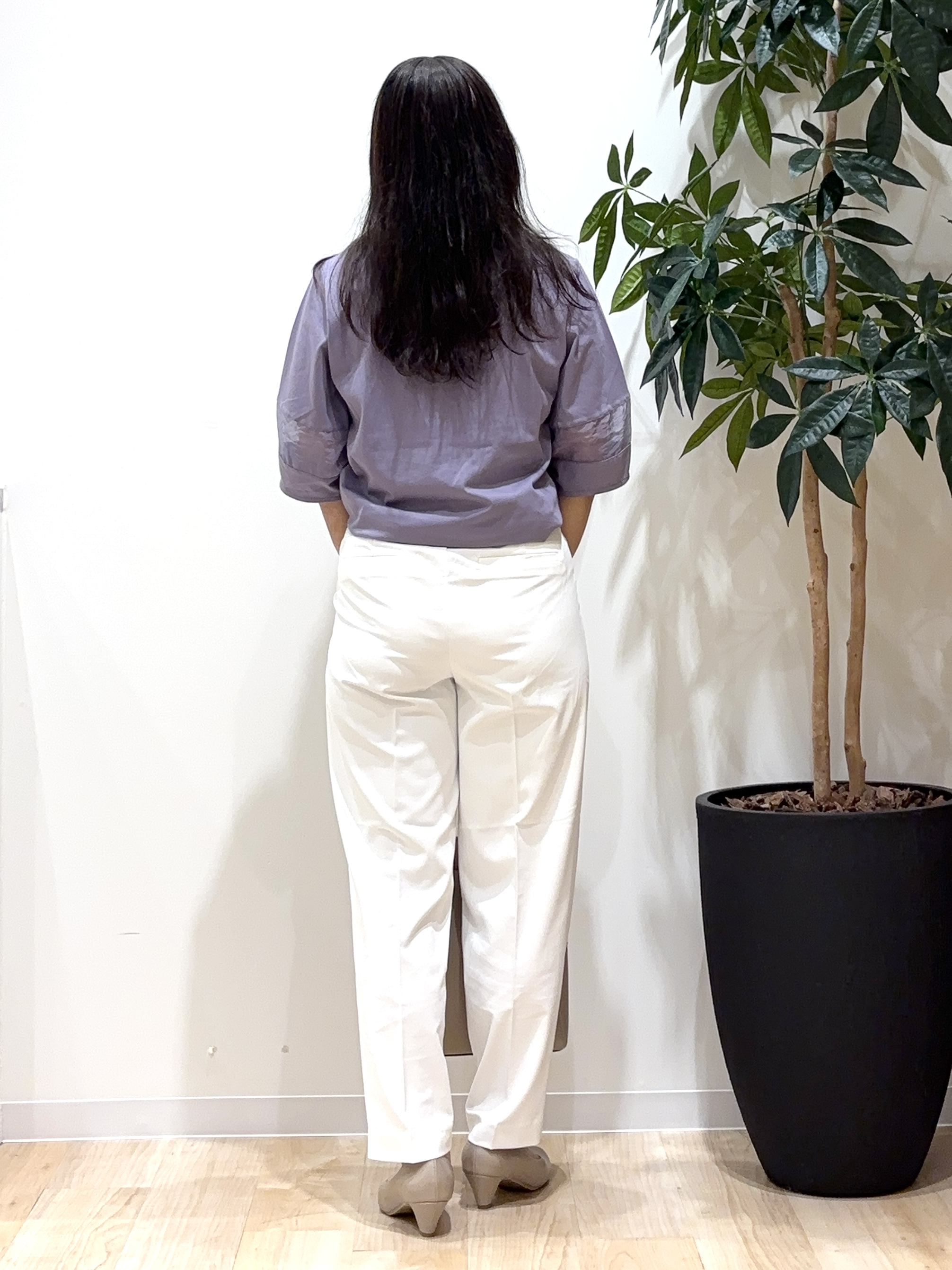 miraiさんの「grove｜【吸水速乾・UVカット・接触冷感】シアードッキングランタンスリーブTシャツ」を使ったコーディネート