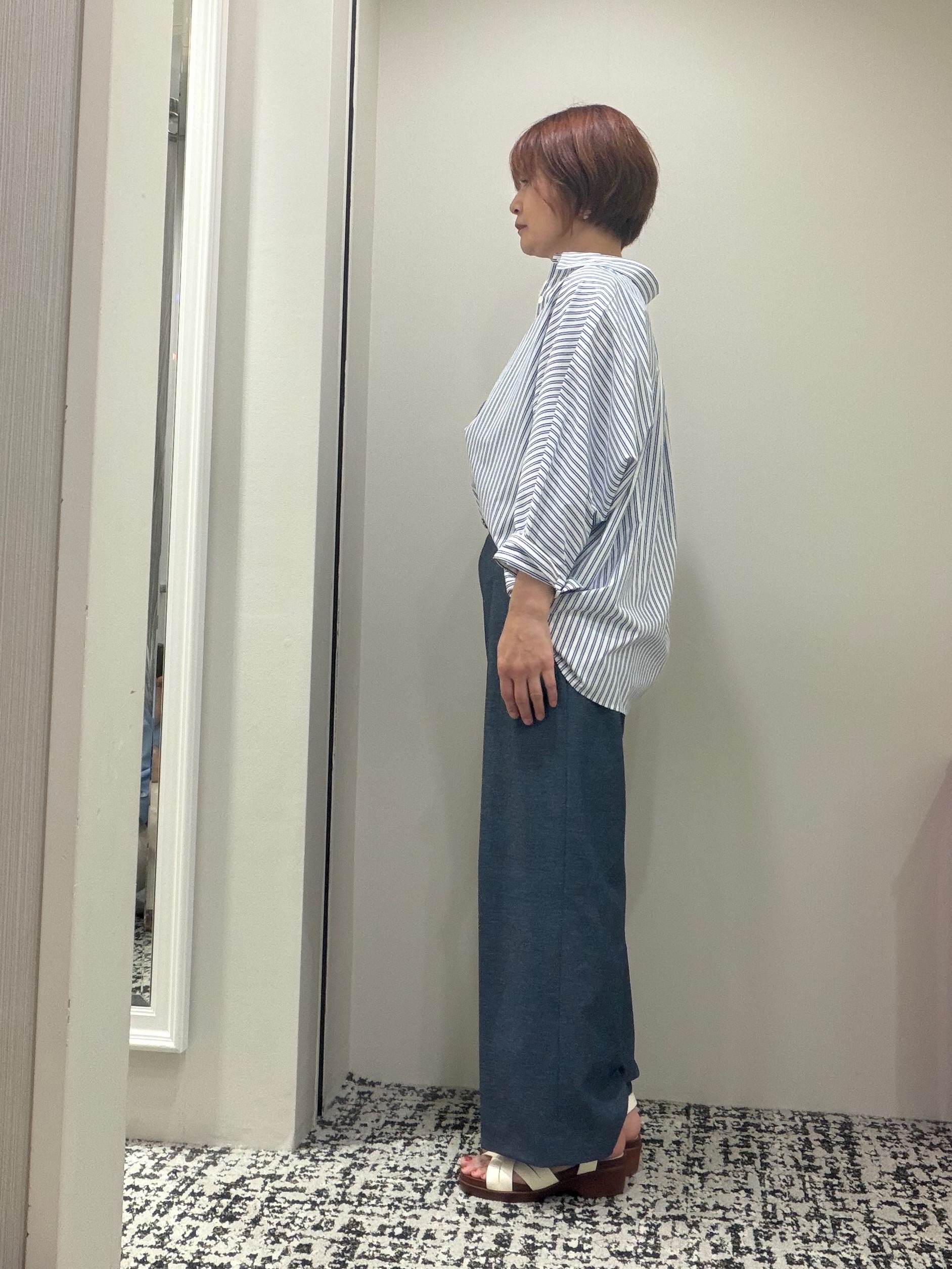 miyukiさんの「UNTITLED｜【接触冷感/吸水速乾/UVカット】ドルマンスリーブシャツ」を使ったコーディネート