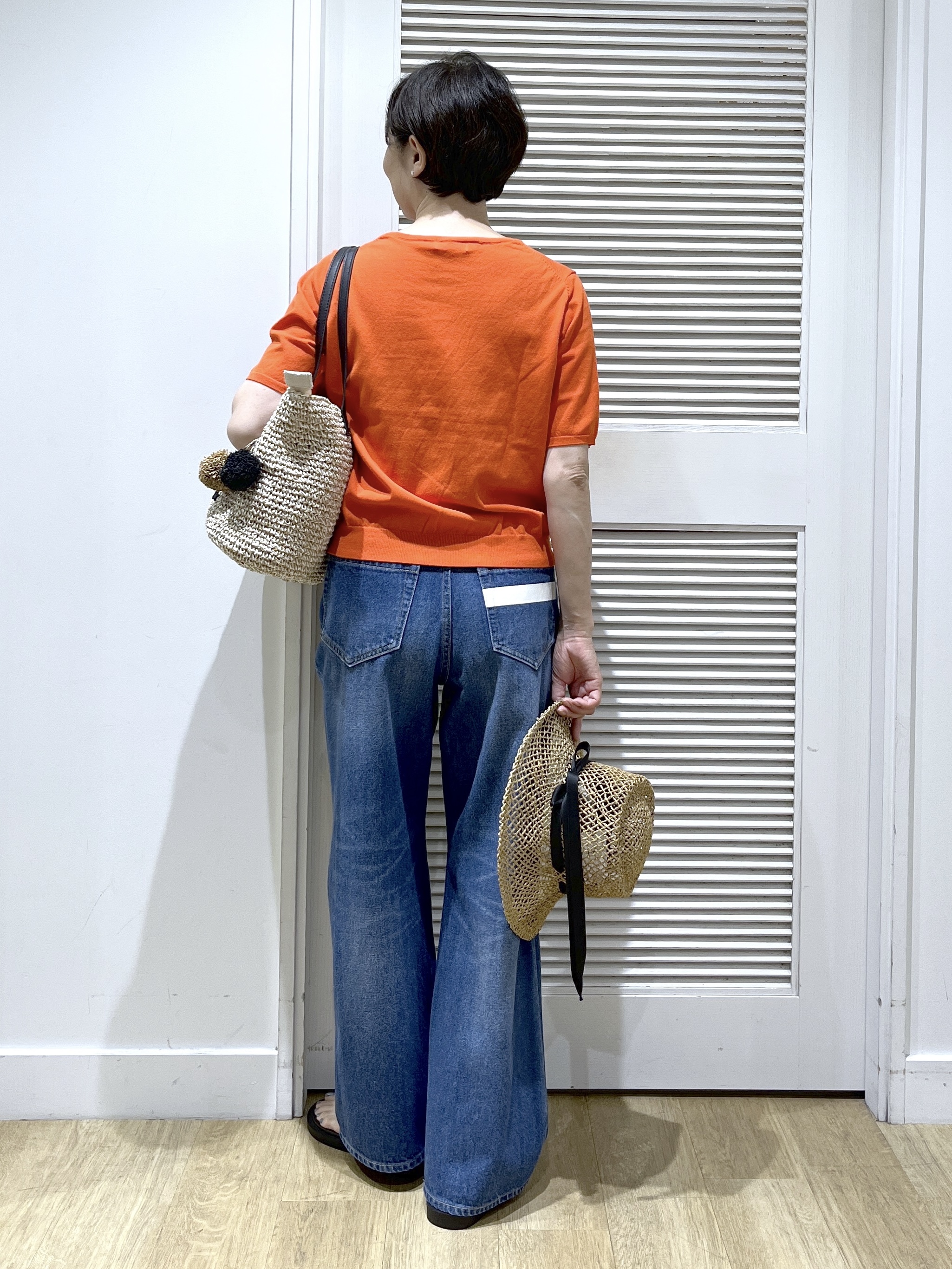 Miyazakiさんの「Dessin｜【9色展開/接触冷感/UVカット】ドライタッチサマーニットT」を使ったコーディネート