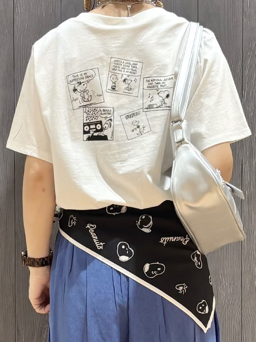 meiさんの「SHOO･LA･RUE｜【PEANUTS】ひんやりプリントTシャツ」を使ったコーディネート