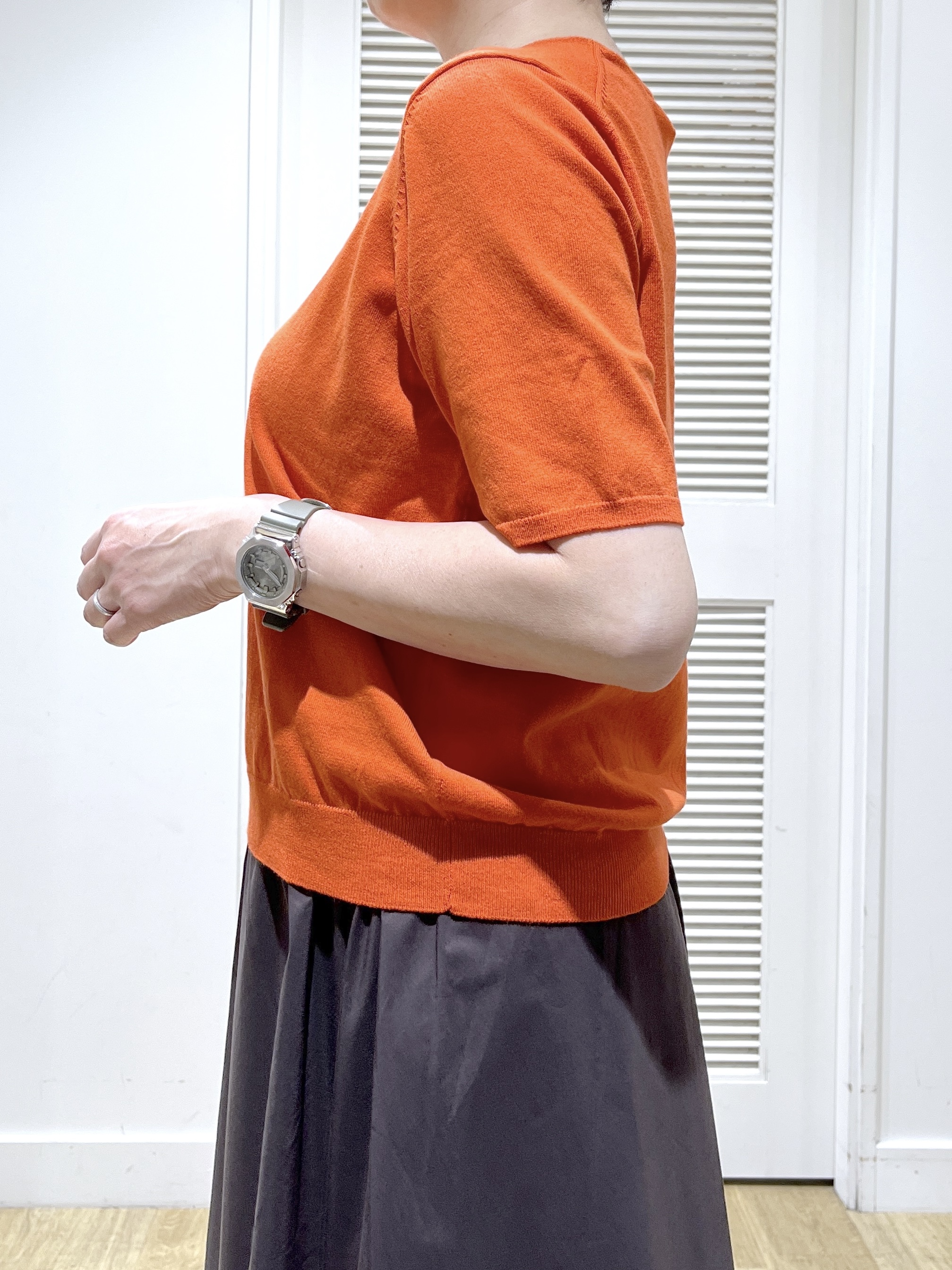 Miyazakiさんの「Dessin｜【9色展開/接触冷感/UVカット】ドライタッチサマーニットT」を使ったコーディネート