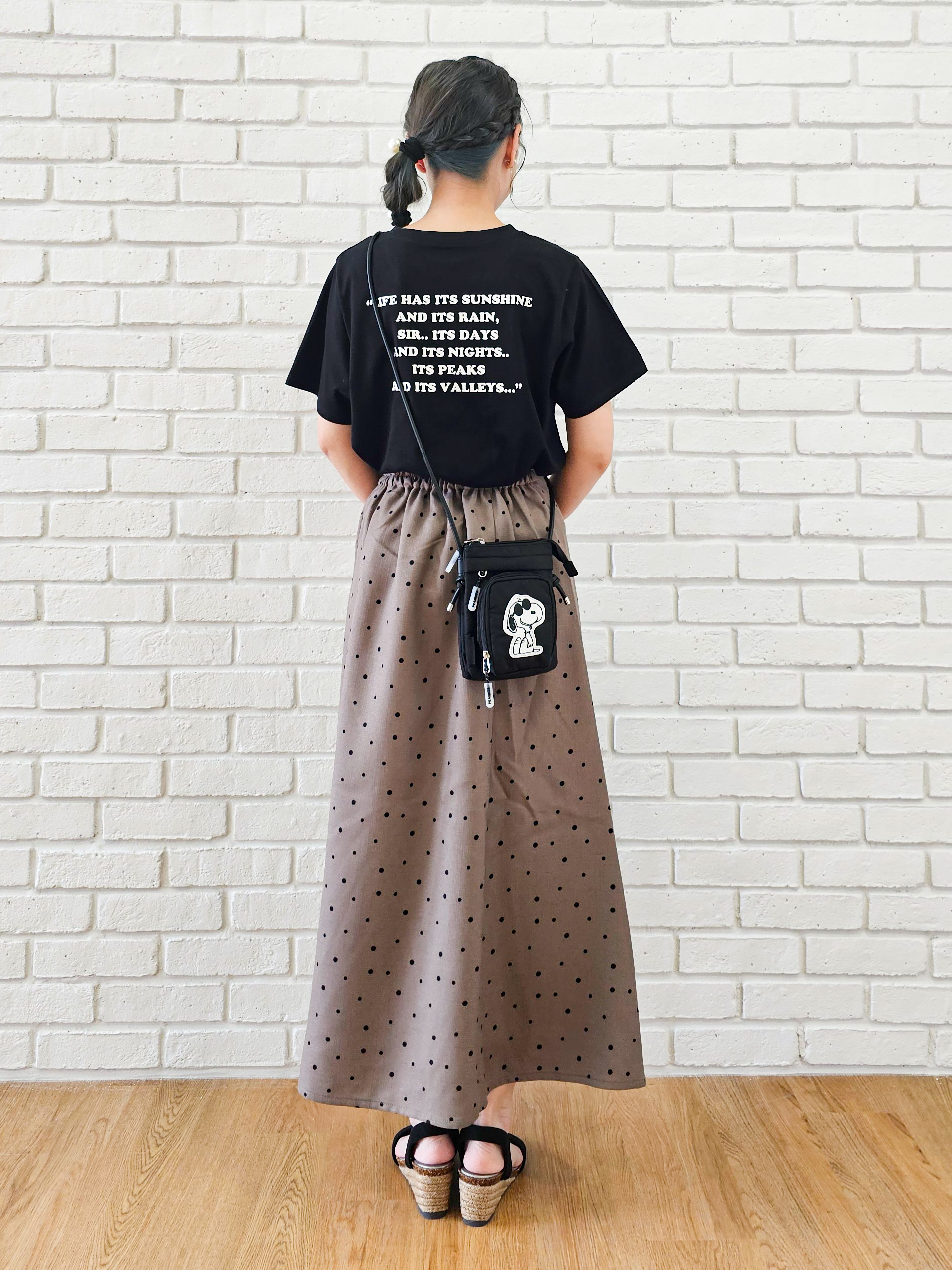 ゆゆさんの「SHOO･LA･RUE｜【PEANUTS】ひんやりプリントTシャツ」を使ったコーディネート