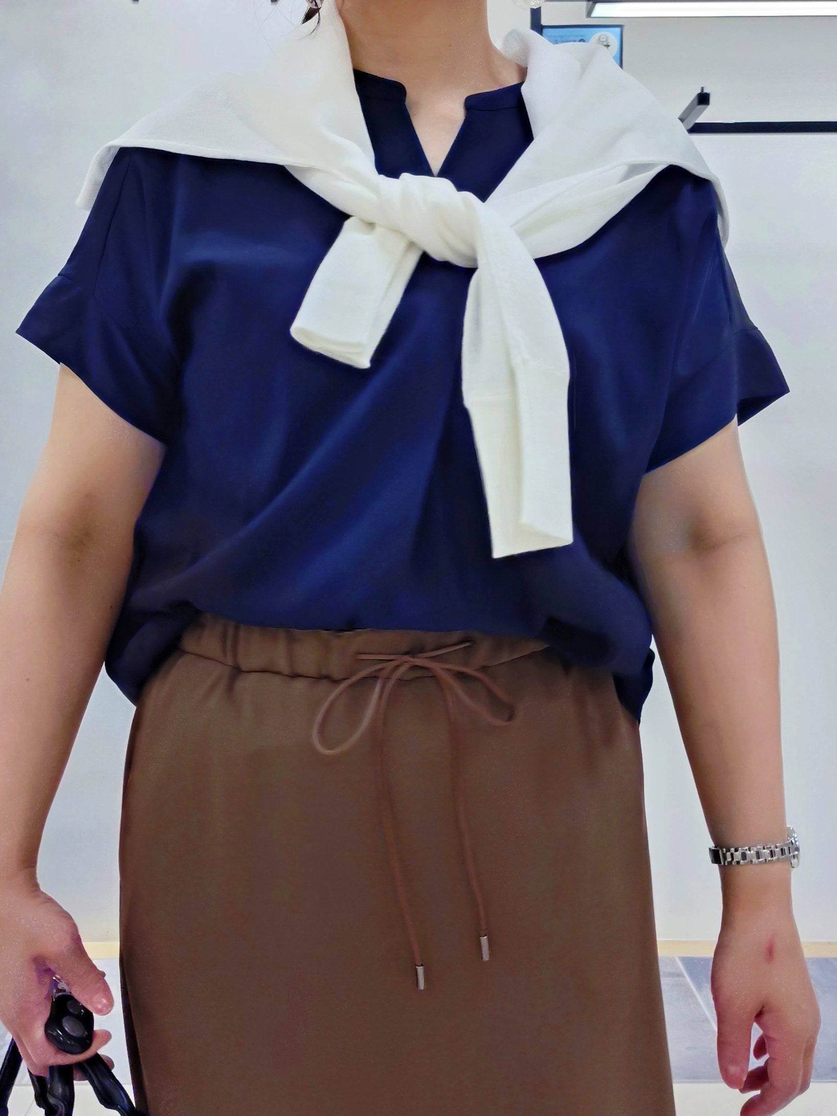 TOMOMIさんの「INDIVI｜【着る日傘】Iラインドロストスカート」を使ったコーディネート