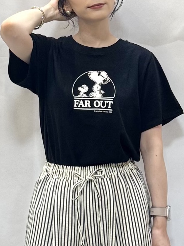 𝐇𝐢𝐫𝐨𝐦𝐢さんの「SHOO･LA･RUE｜【PEANUTS】ひんやりプリントTシャツ」を使ったコーディネート