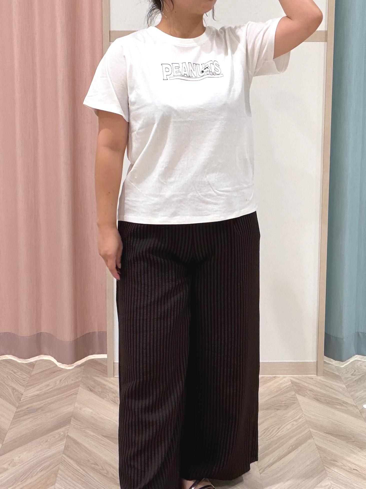 まちゃんなちゃんさんの「SHOO･LA･RUE｜【PEANUTS】ひんやりプリントTシャツ」を使ったコーディネート
