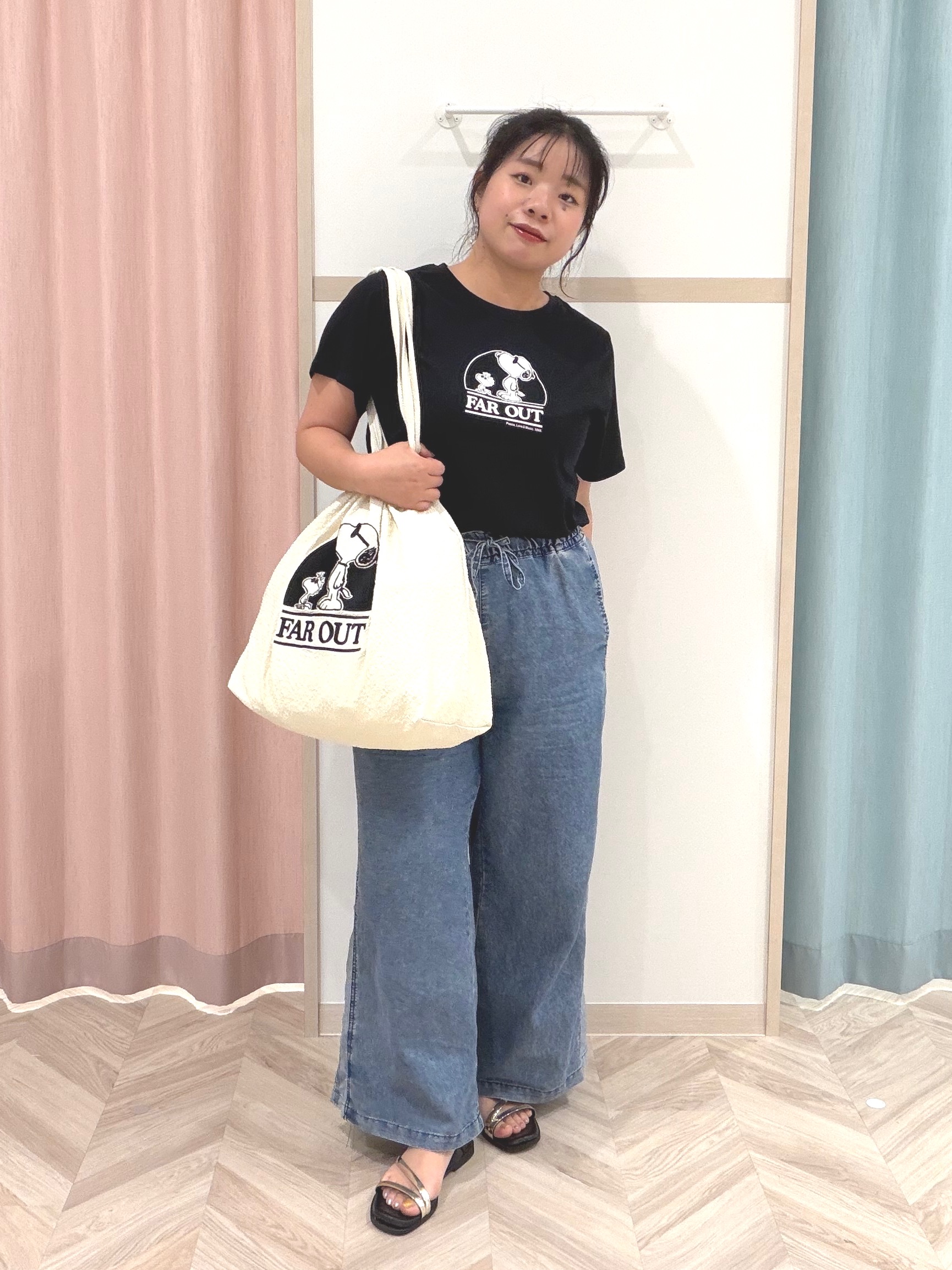 まちゃんなちゃんさんの「SHOO･LA･RUE｜【PEANUTS】ひんやりプリントTシャツ」を使ったコーディネート