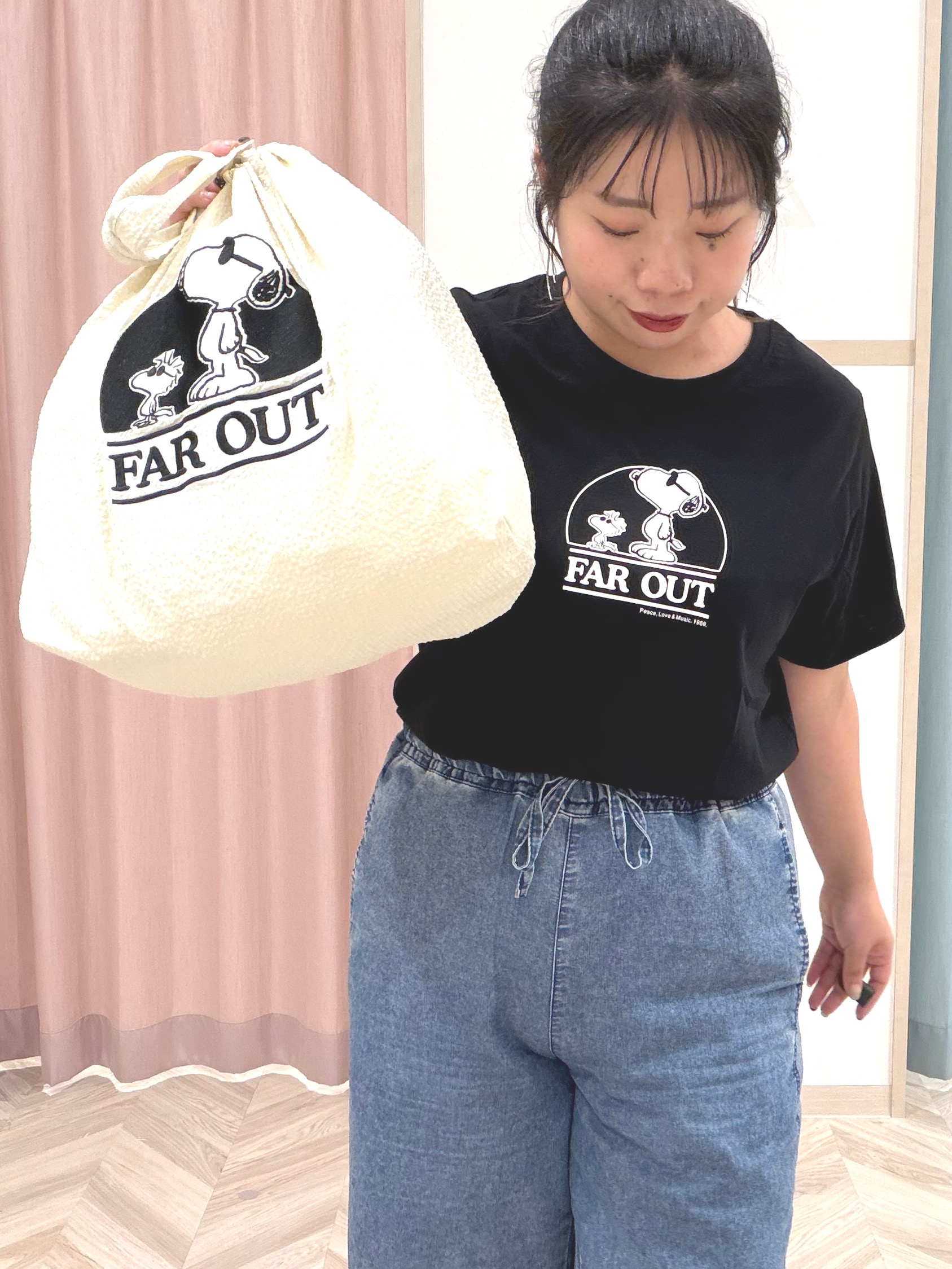 まちゃんなちゃんさんの「SHOO･LA･RUE｜【PEANUTS】ひんやりプリントTシャツ」を使ったコーディネート