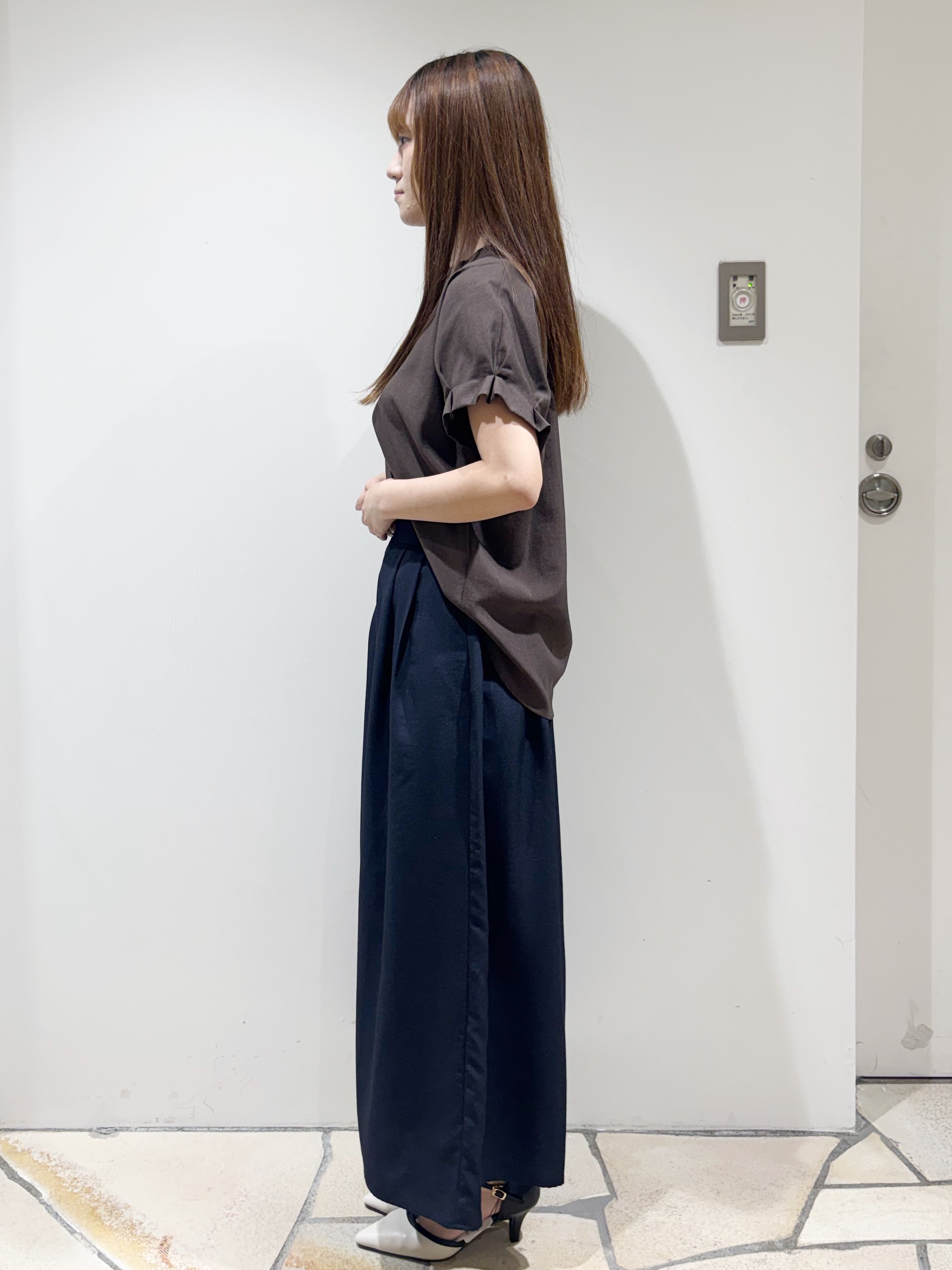 みあたんさんの「index｜【接触冷感／吸水速乾】タックスキッパーブラウス《防シワ／イージーアイロン／洗濯機OK／9col》」を使ったコーディネート