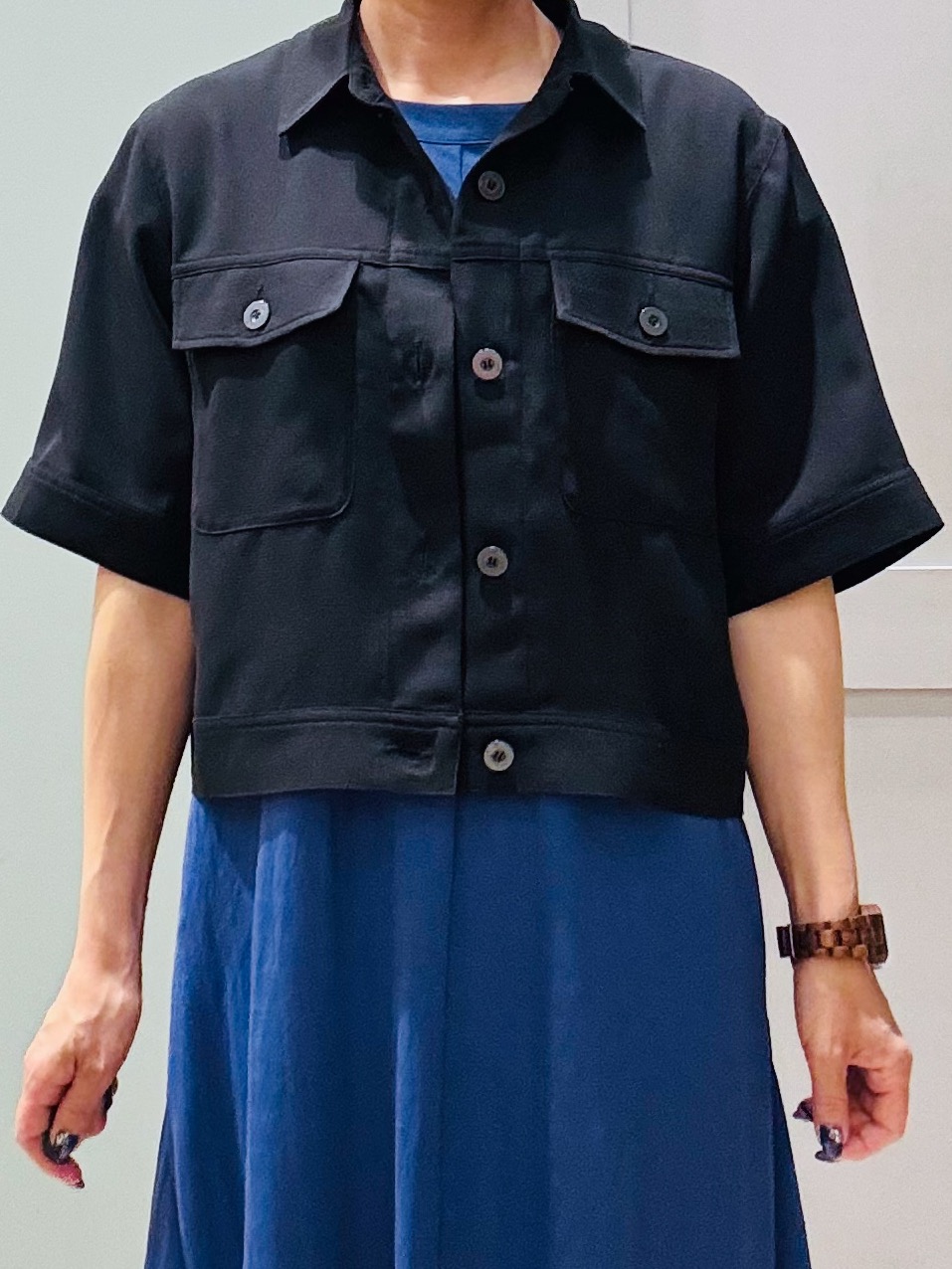 Komi☆さんの「grove｜【吸水速乾・通気性・洗える】衿付きハーフジャケット」を使ったコーディネート