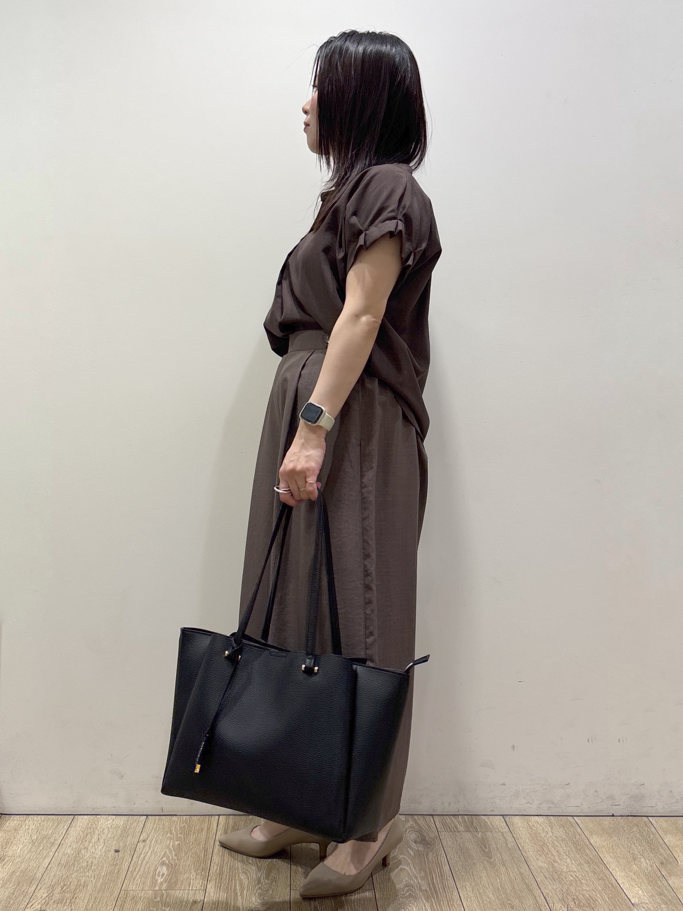 mameさんの「index｜【接触冷感／吸水速乾】タックスキッパーブラウス《防シワ／イージーアイロン／洗濯機OK／9col》」を使ったコーディネート