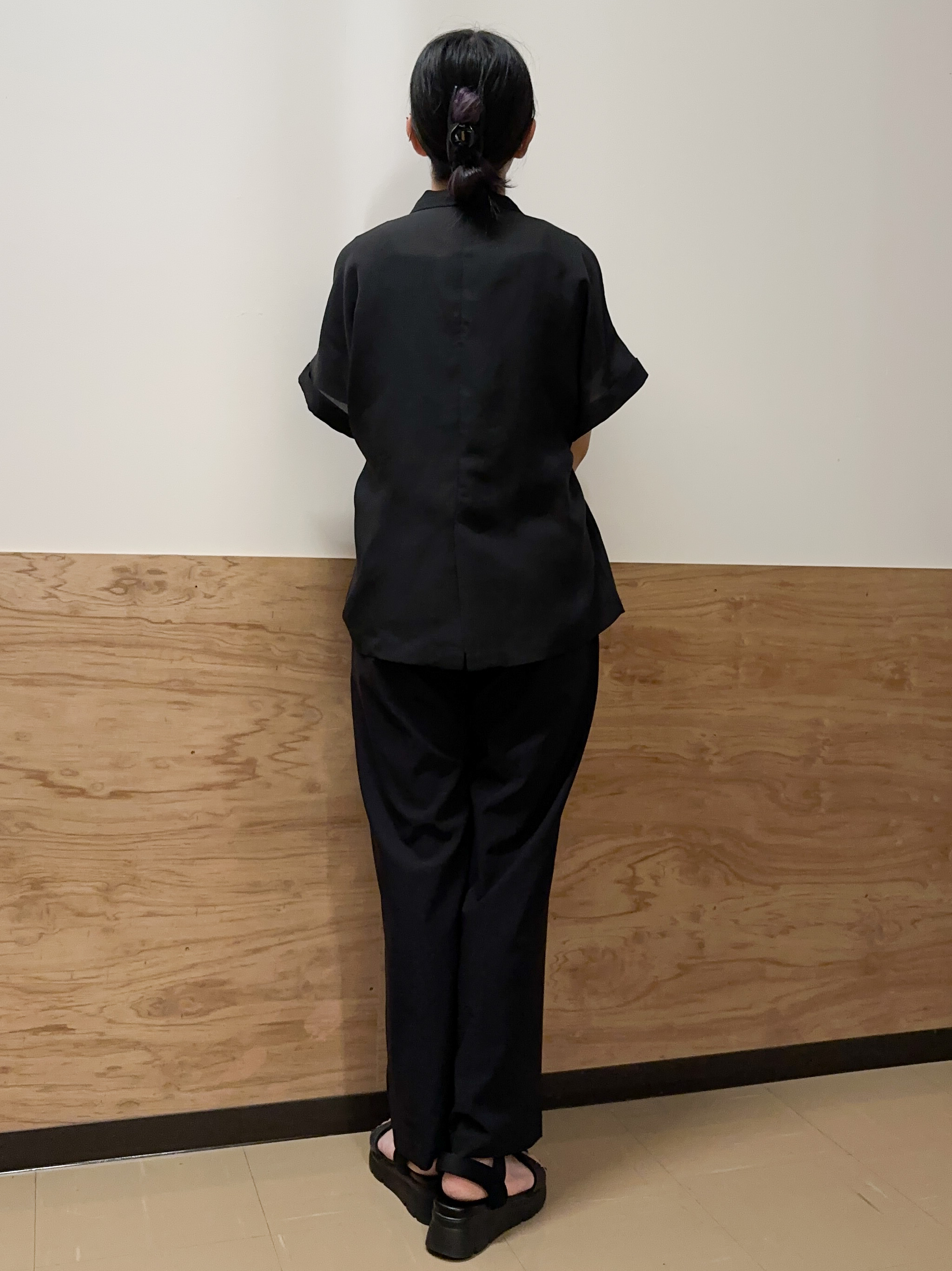 すーさんの「grove｜【洗濯機OK・ひんやり/SETUP可】シワになりにくいハーフスリーブジャケット」を使ったコーディネート