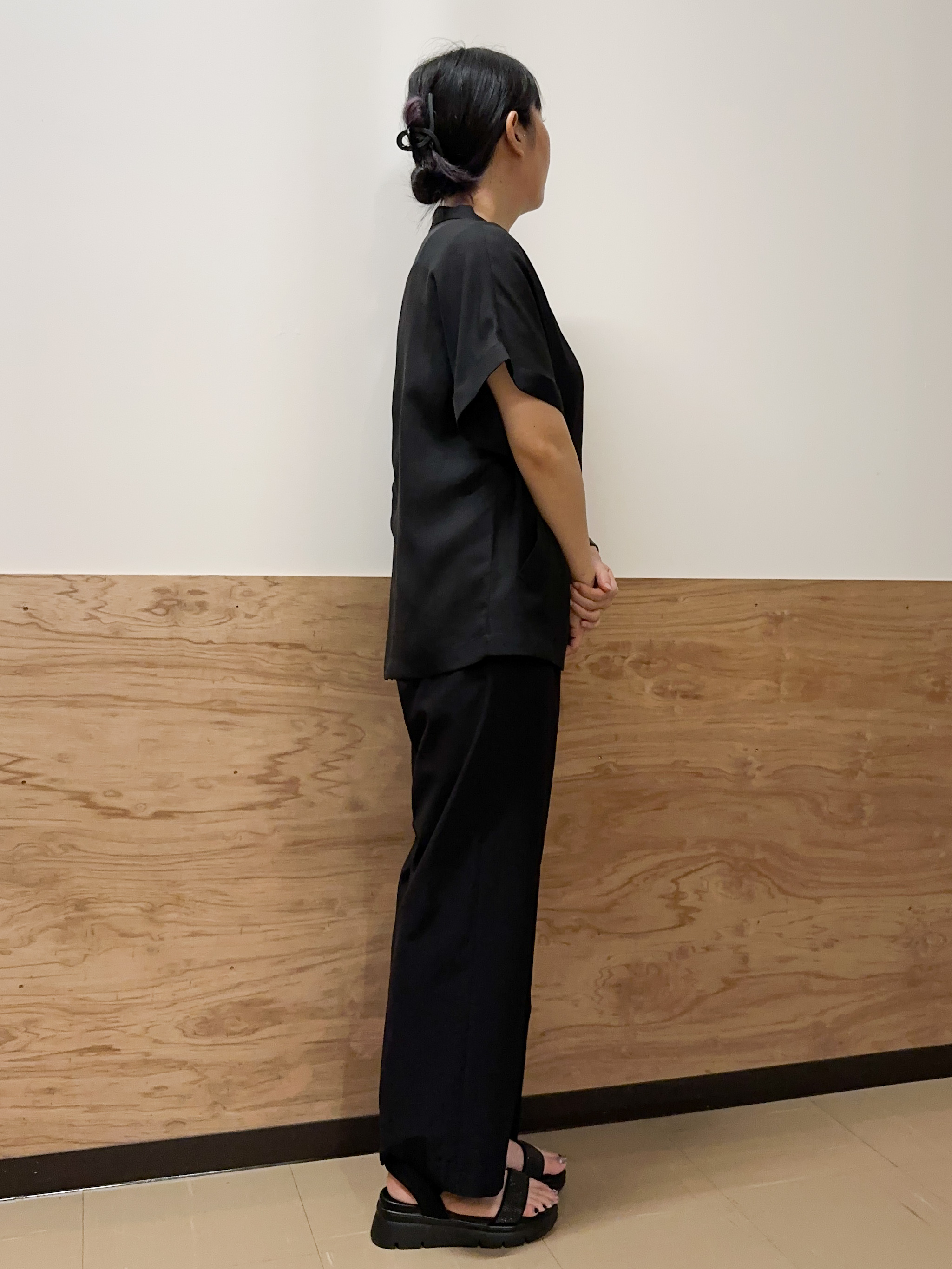 すーさんの「grove｜【洗濯機OK・ひんやり/SETUP可】シワになりにくいハーフスリーブジャケット」を使ったコーディネート