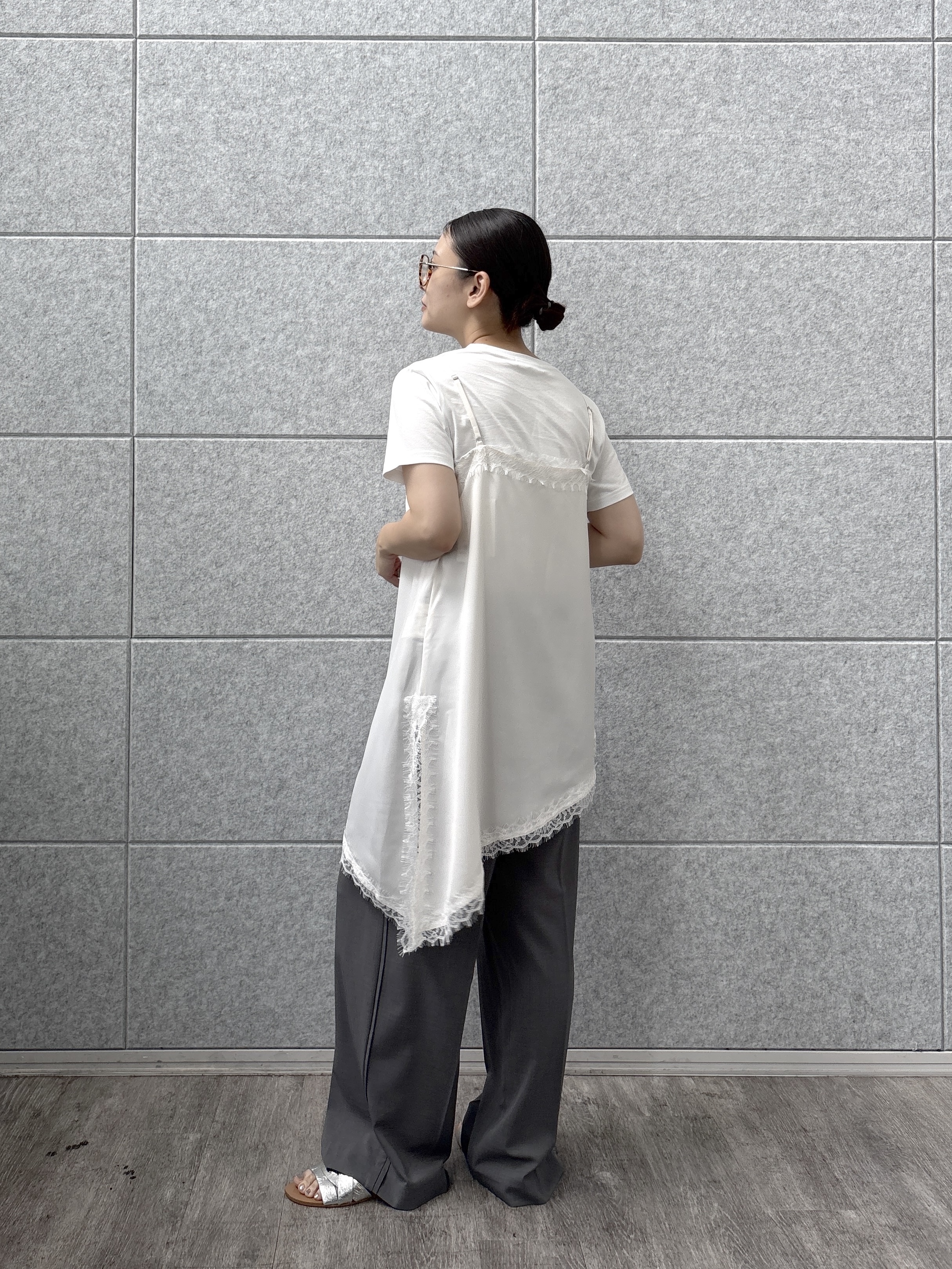 ayanoさんの「INDIVI｜チュニック丈レースキャミ」を使ったコーディネート