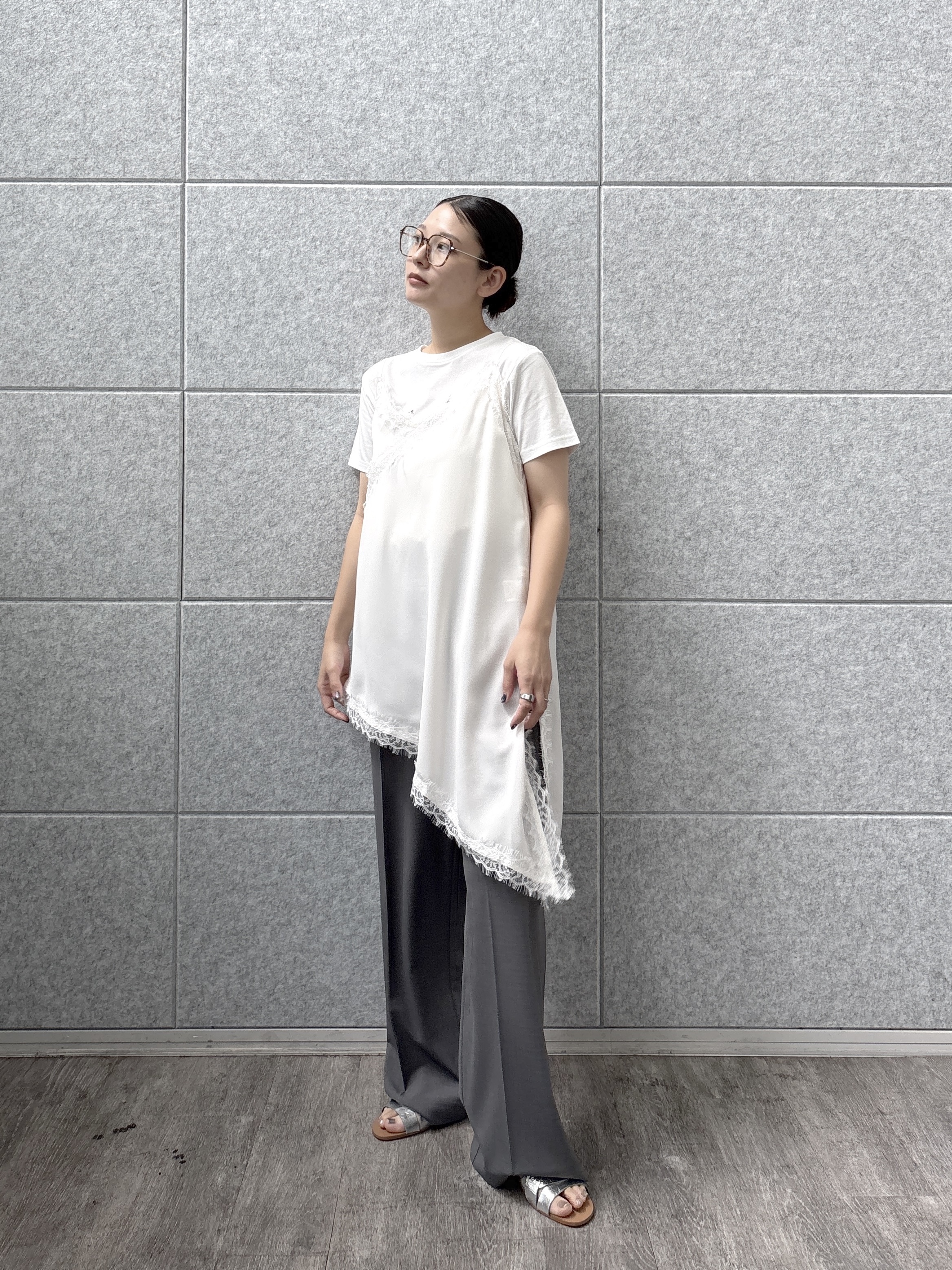 ayanoさんの「INDIVI｜チュニック丈レースキャミ」を使ったコーディネート